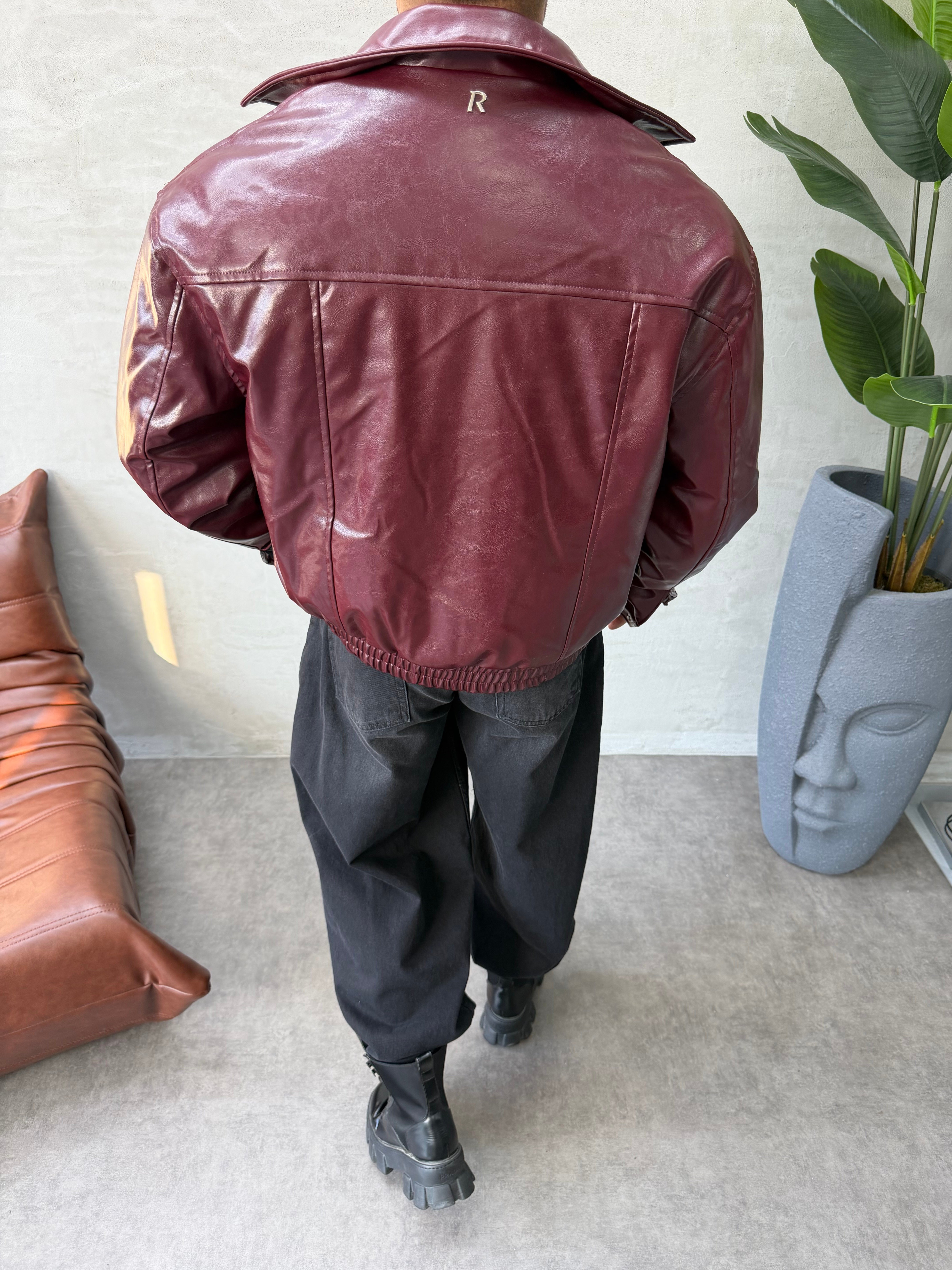 PREMIUM SERİ OVERSIZE BOMBER MONT BORDO 