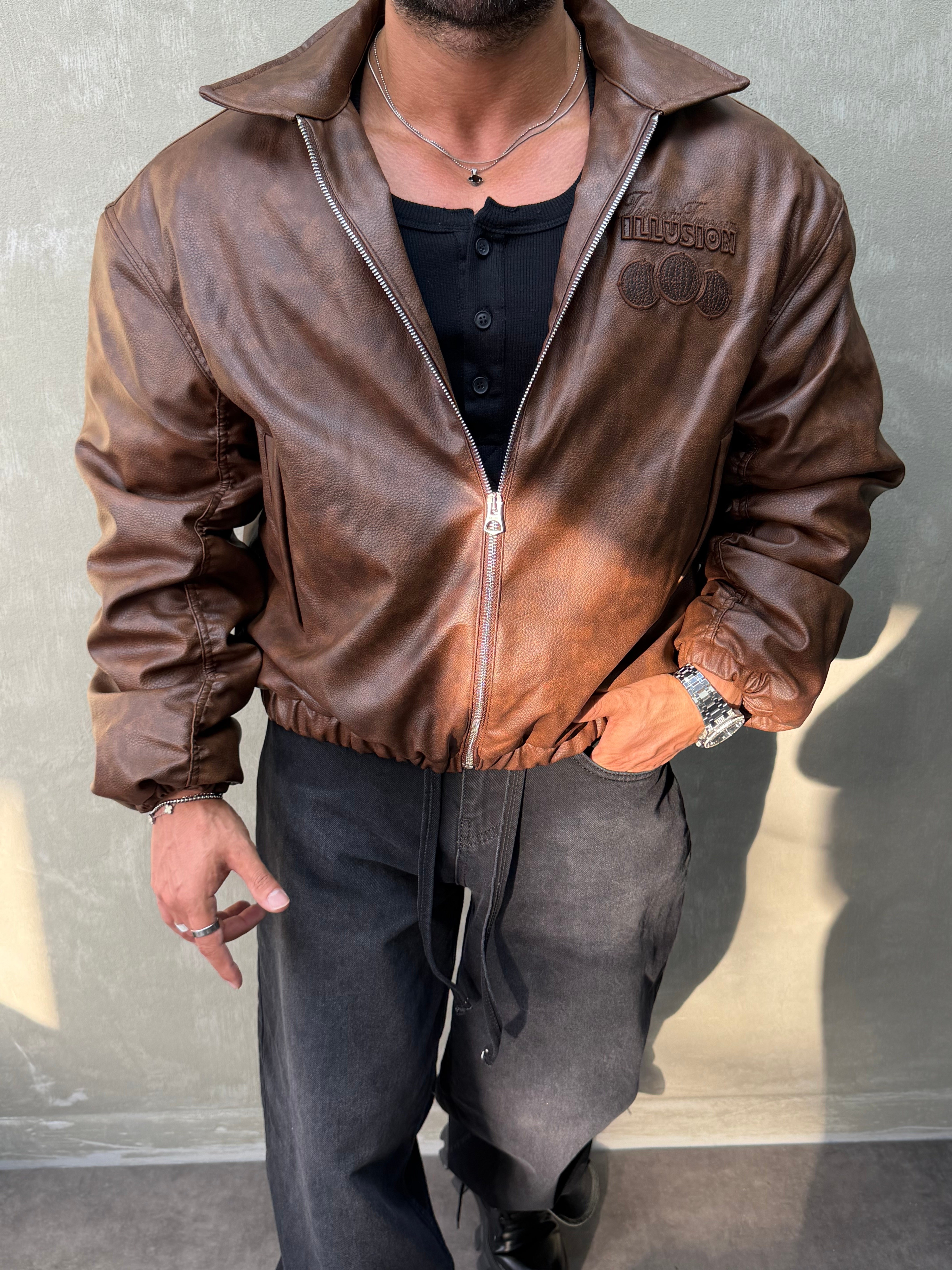 PREMIUM SERİ OVERSIZE BOMBER MONT KAHVERENGİ 