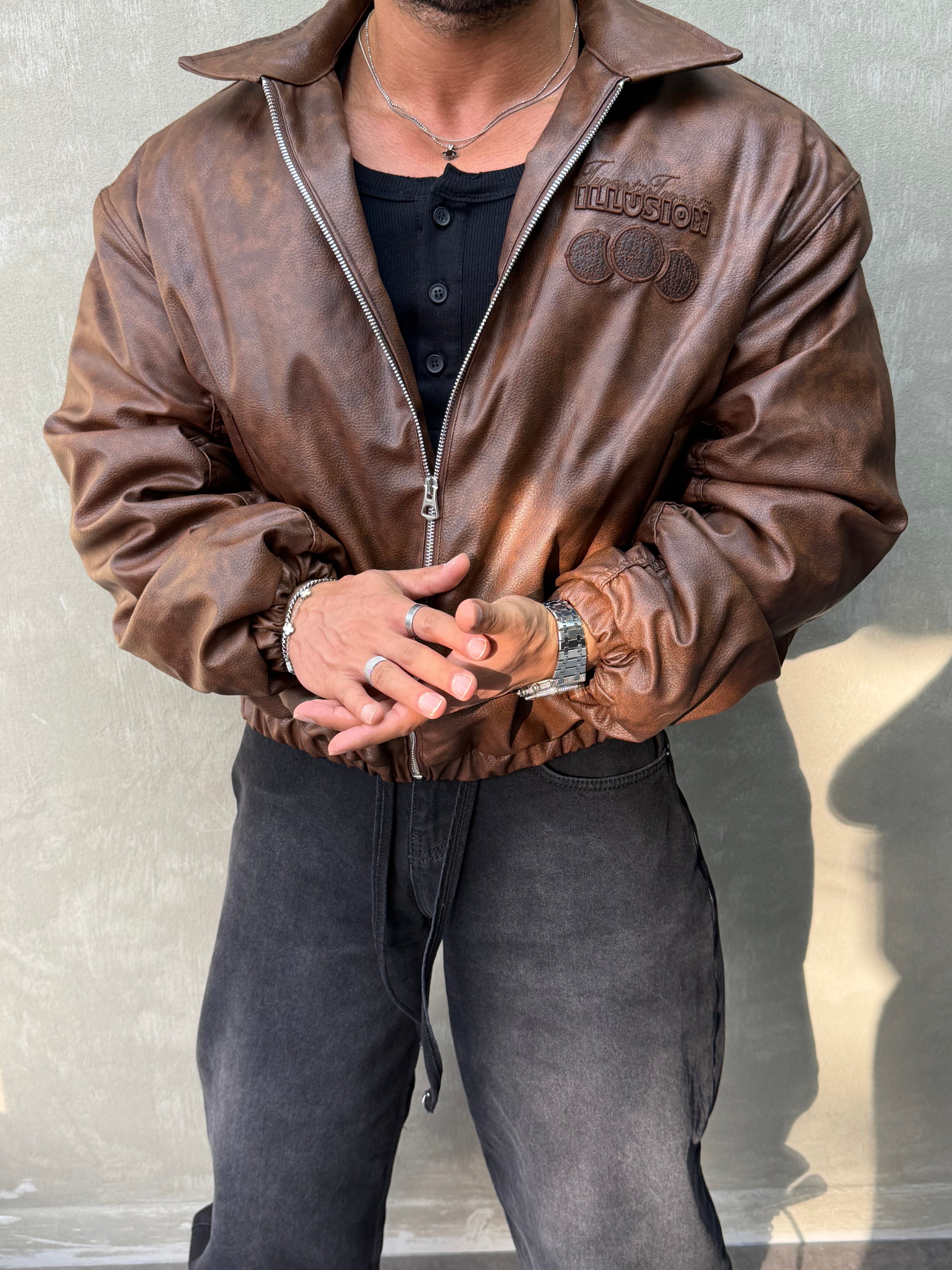 PREMIUM SERİ OVERSIZE BOMBER MONT KAHVERENGİ 