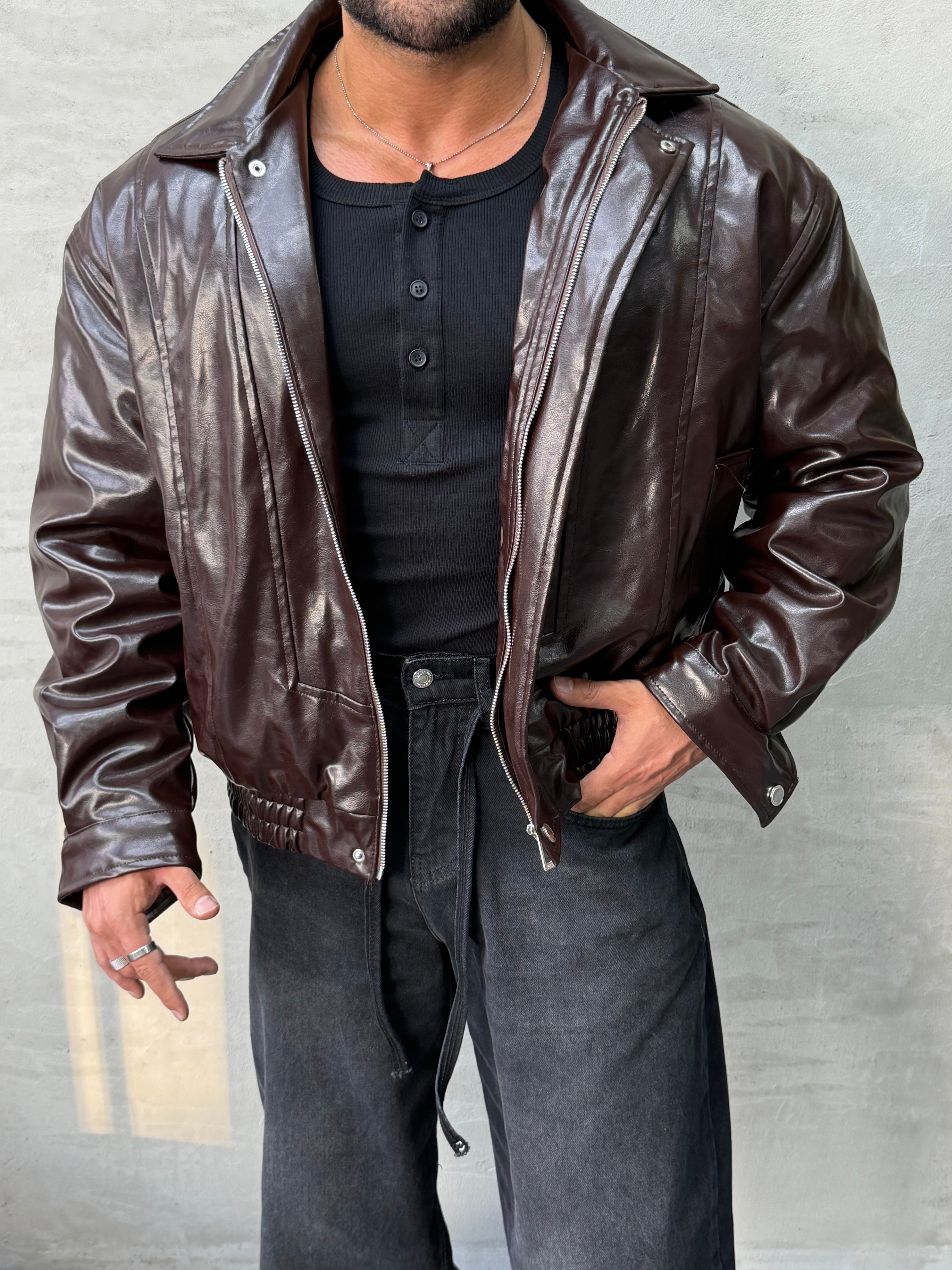 PREMIUM SERİ OVERSIZE BOMBER MONT KAHVERENGİ 