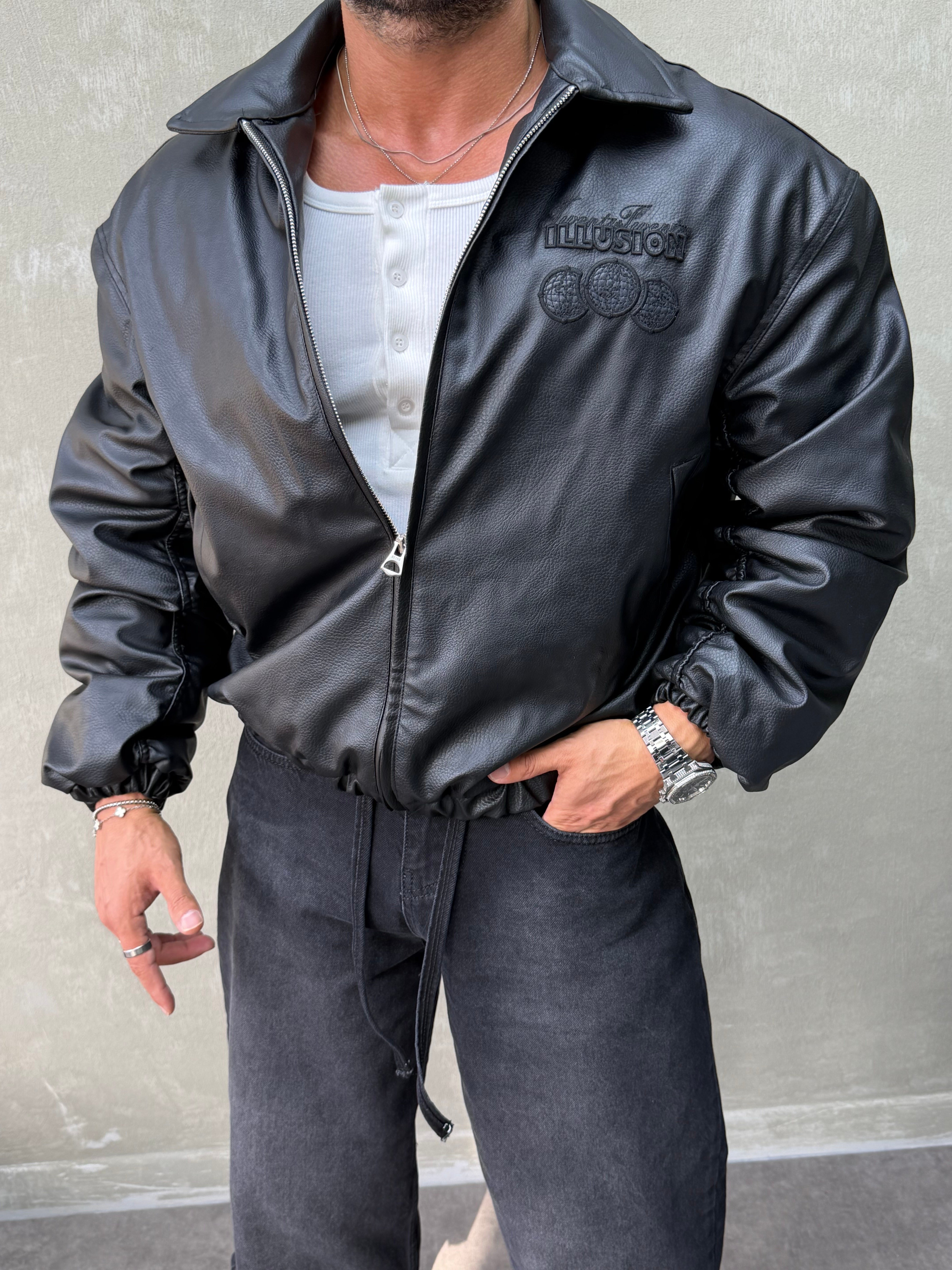 PREMIUM SERİ OVERSIZE BOMBER MONT SİYAH 