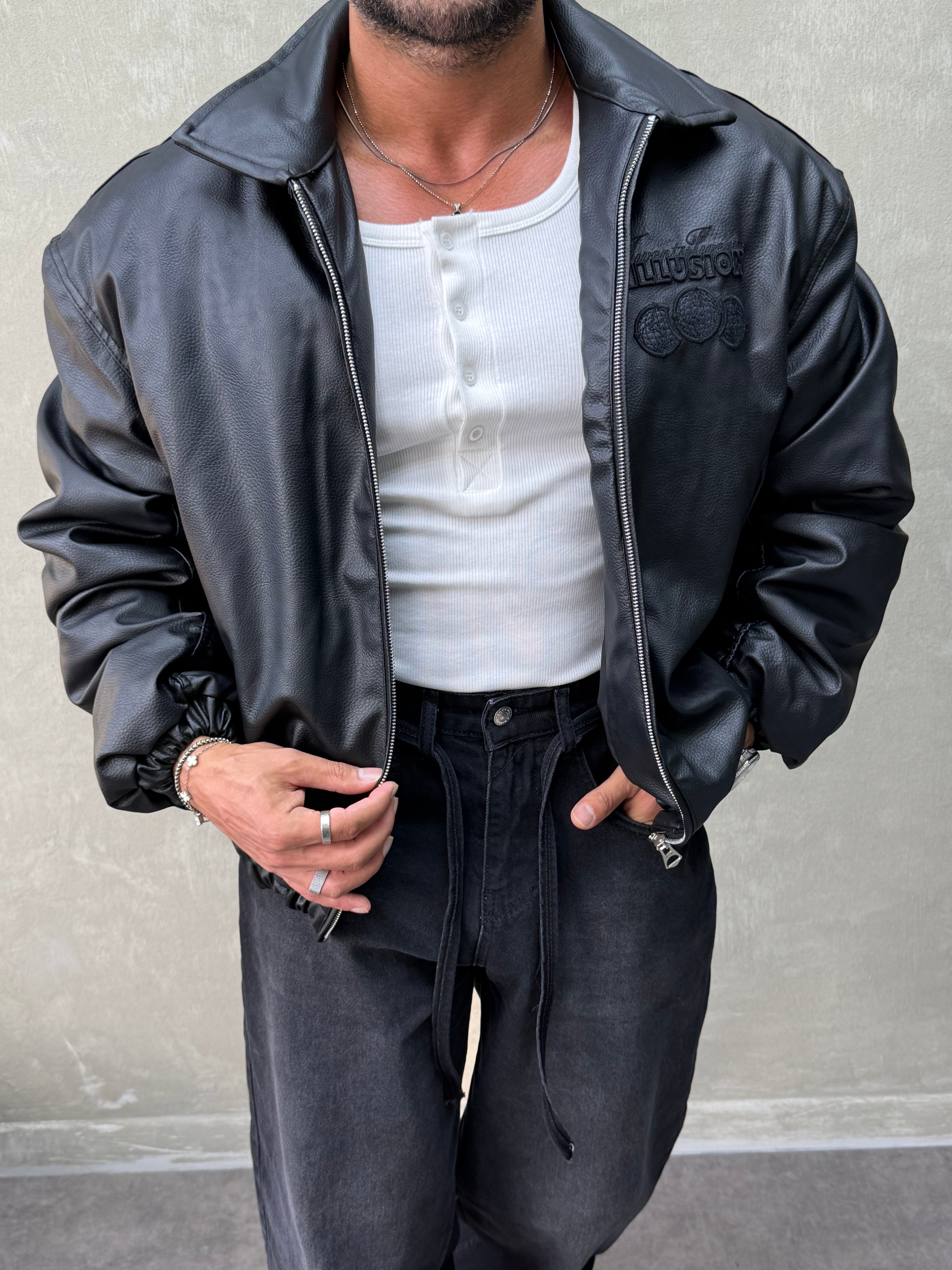 PREMIUM SERİ OVERSIZE BOMBER MONT SİYAH 