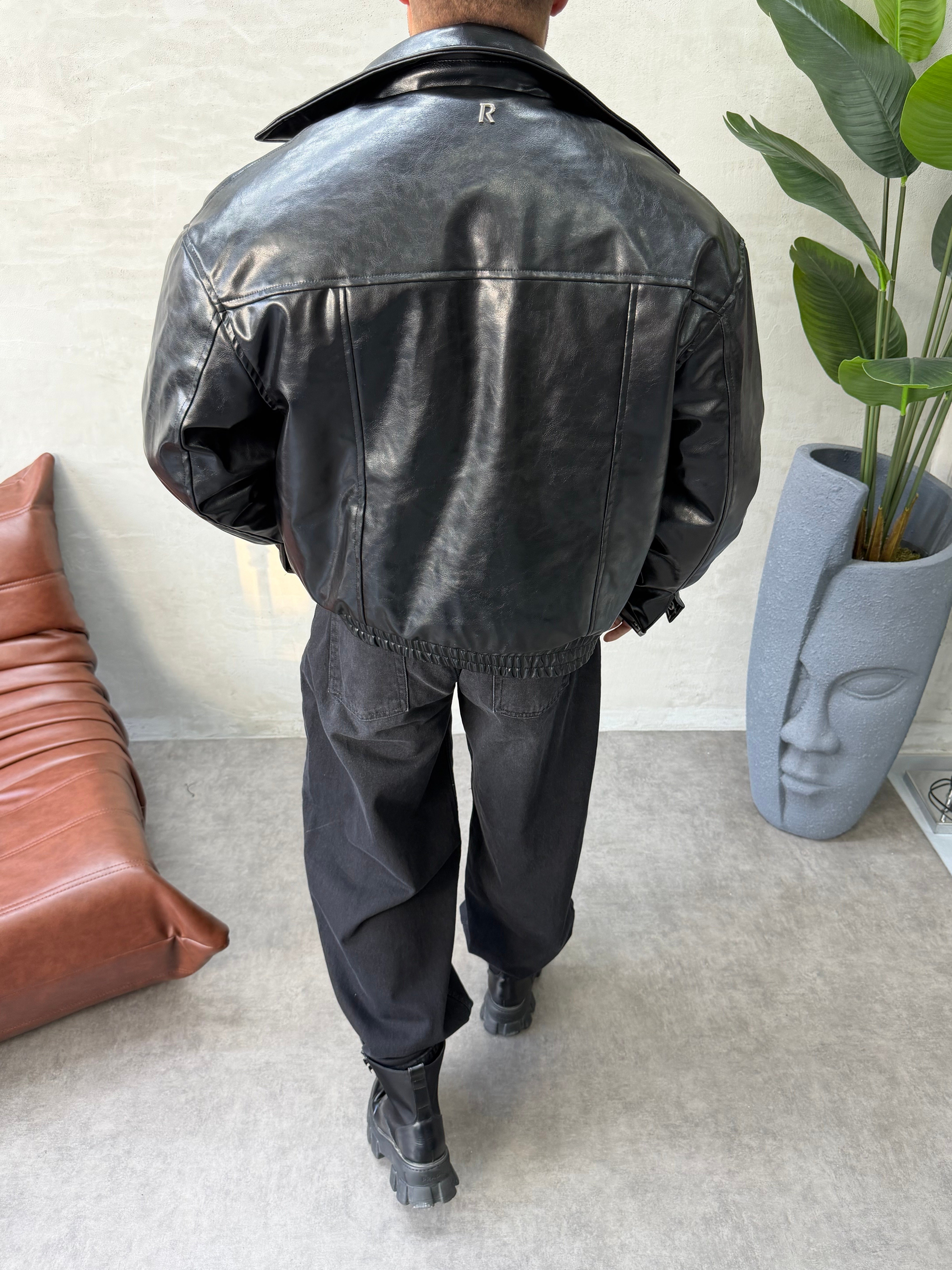 PREMIUM SERİ OVERSIZE BOMBER MONT SİYAH 