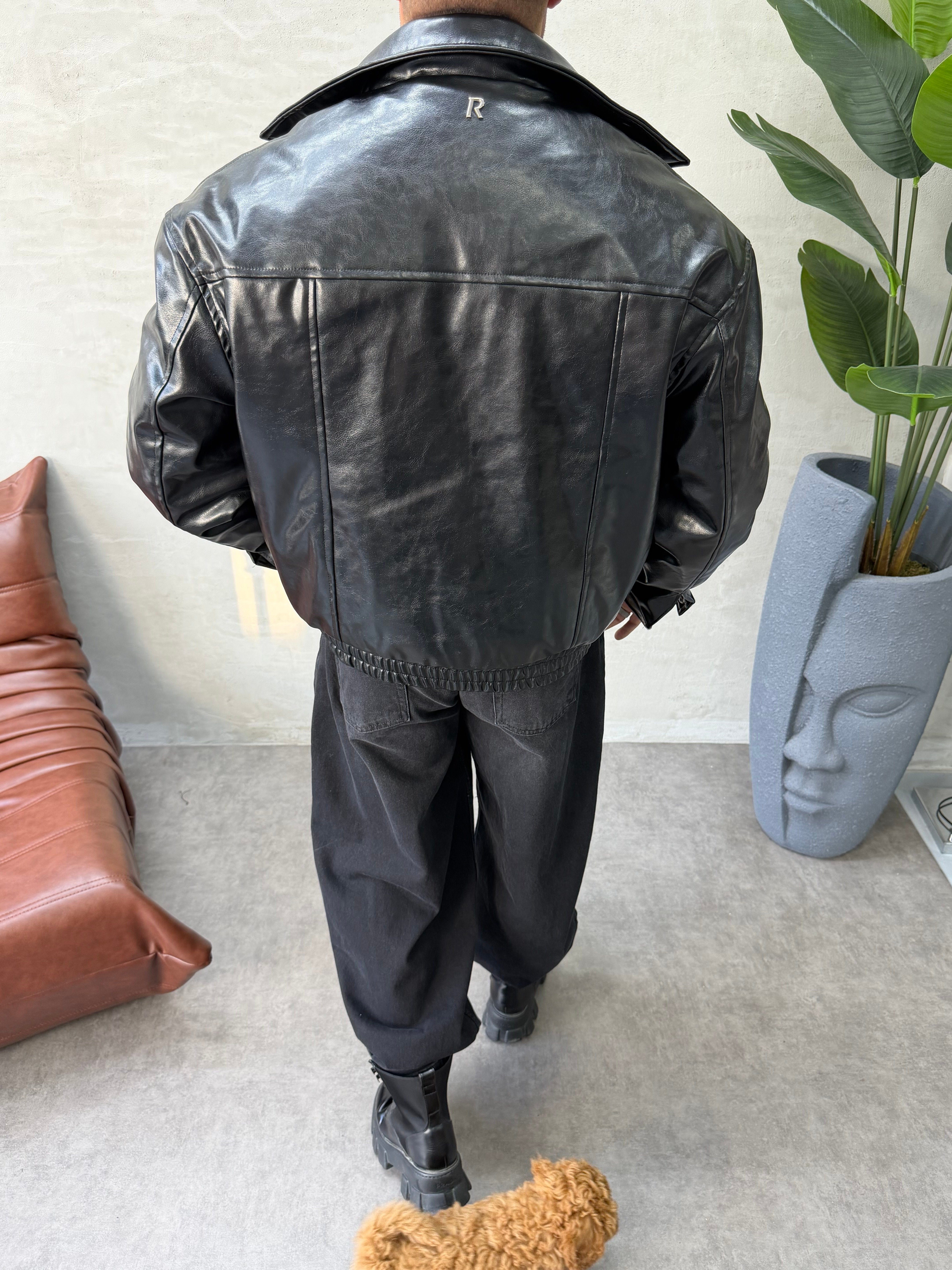 PREMIUM SERİ OVERSIZE BOMBER MONT SİYAH 