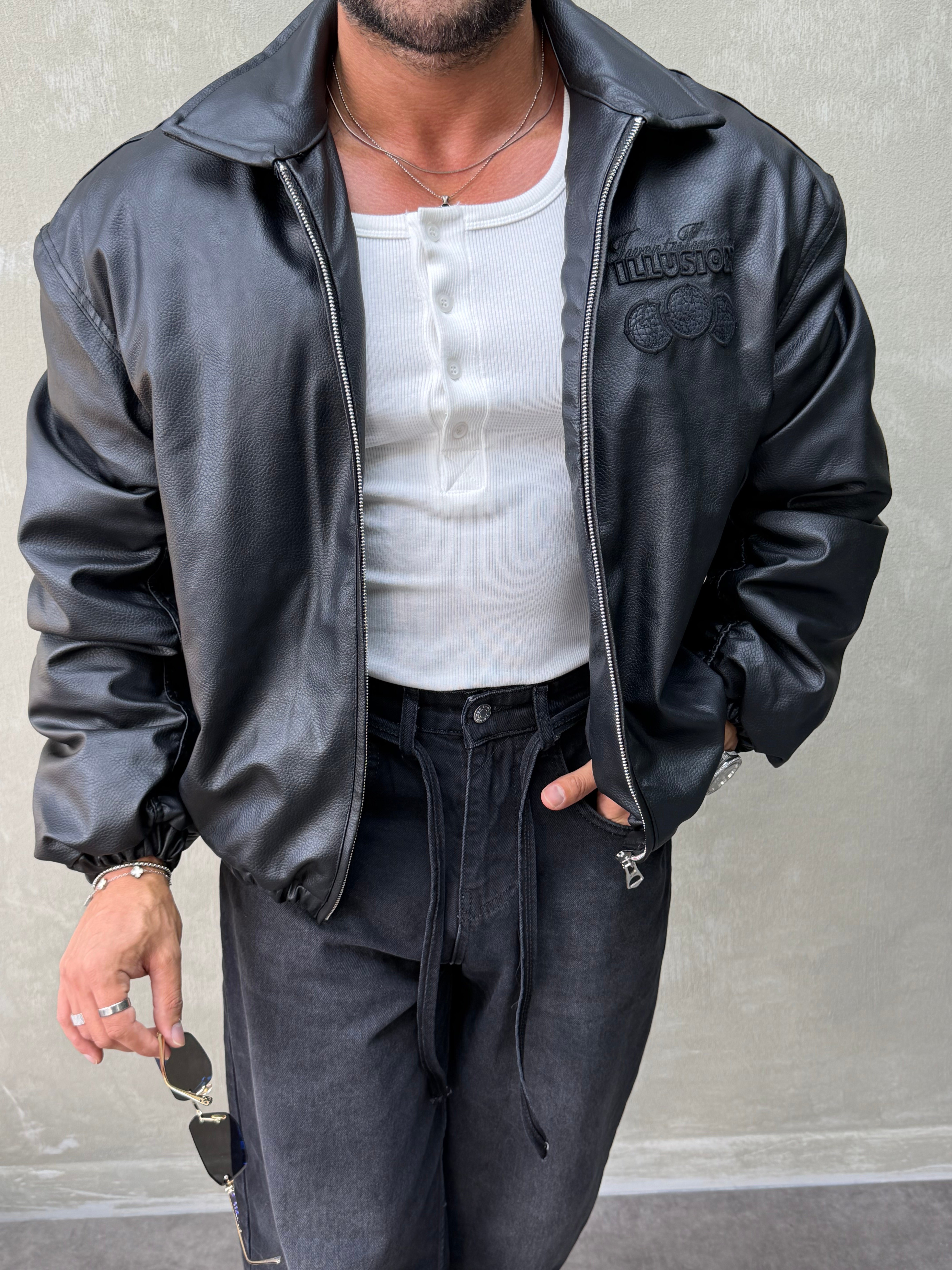 PREMIUM SERİ OVERSIZE BOMBER MONT SİYAH 
