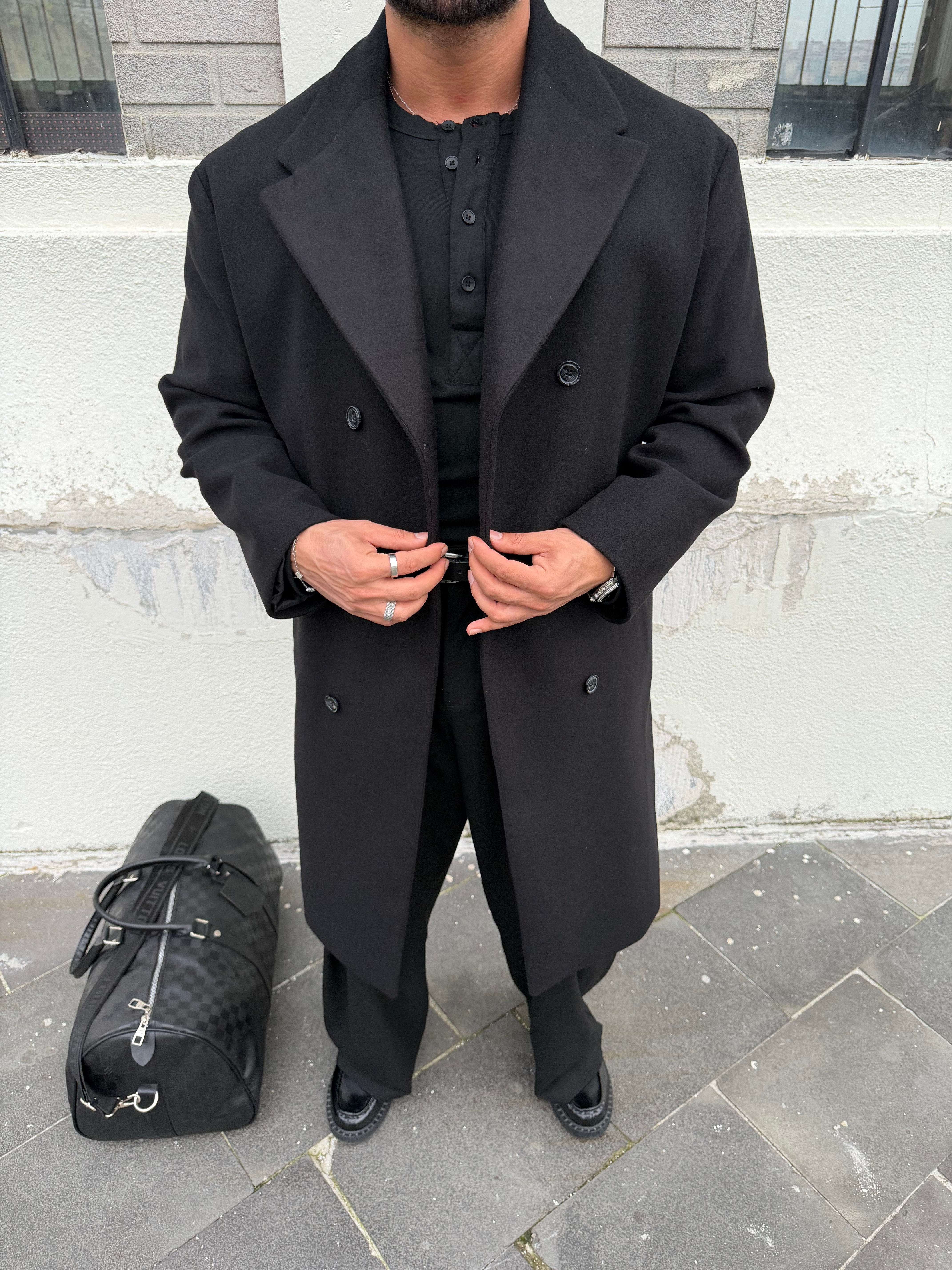 PREMIUM SERİ OVERSIZE KAŞE KABAN SİYAH