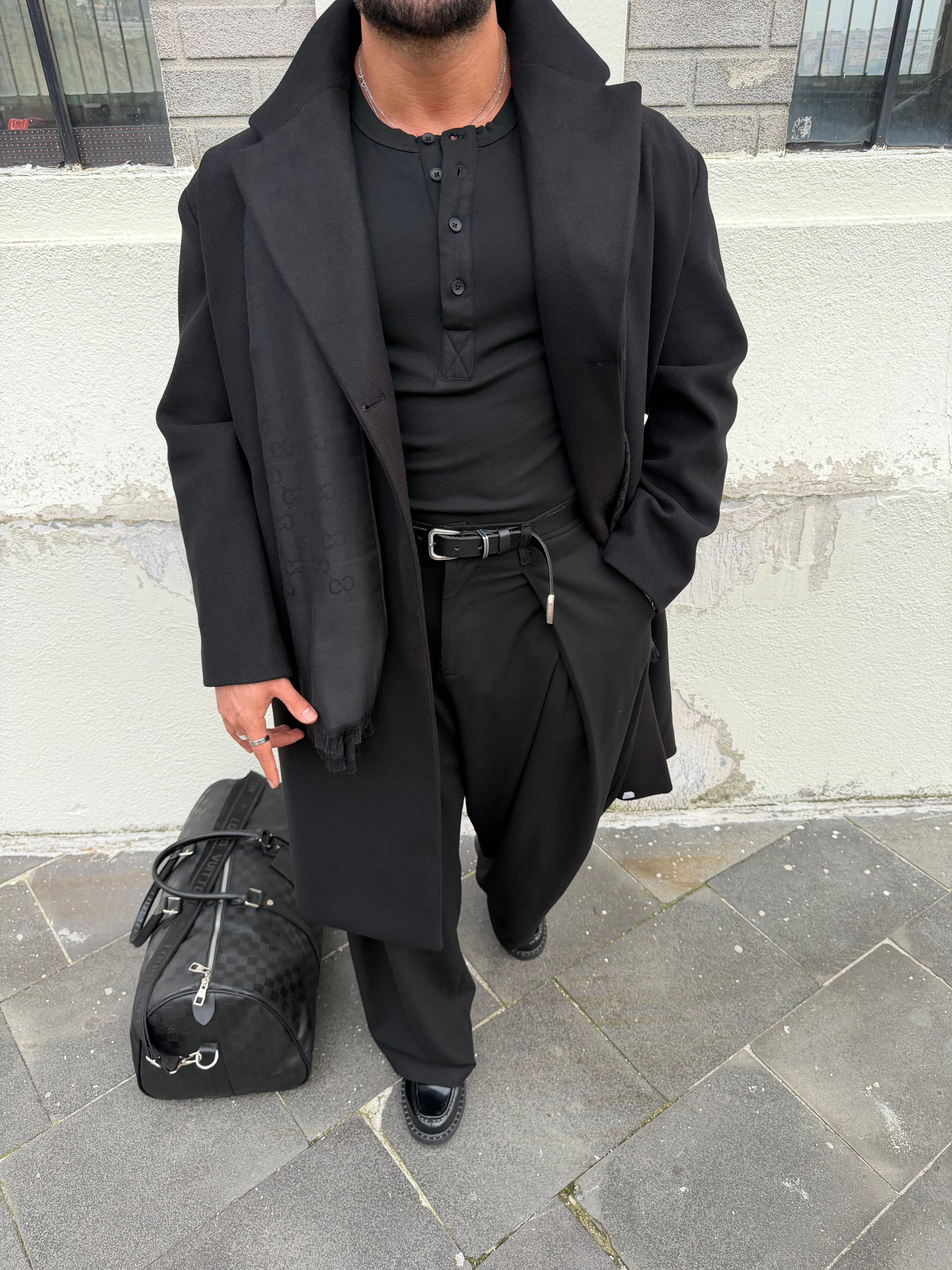 PREMIUM SERİ OVERSIZE KAŞE KABAN SİYAH