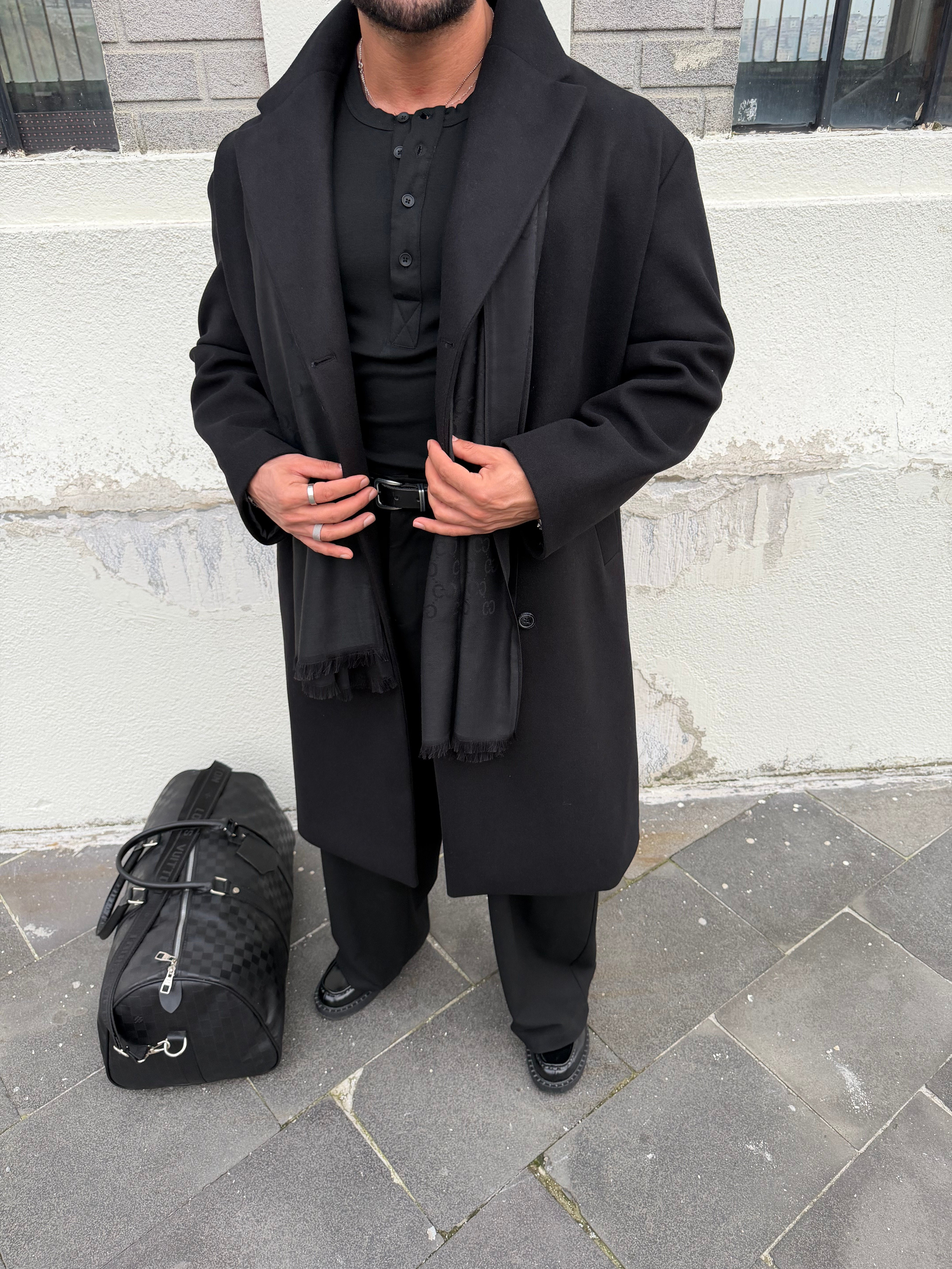 PREMIUM SERİ OVERSIZE KAŞE KABAN SİYAH