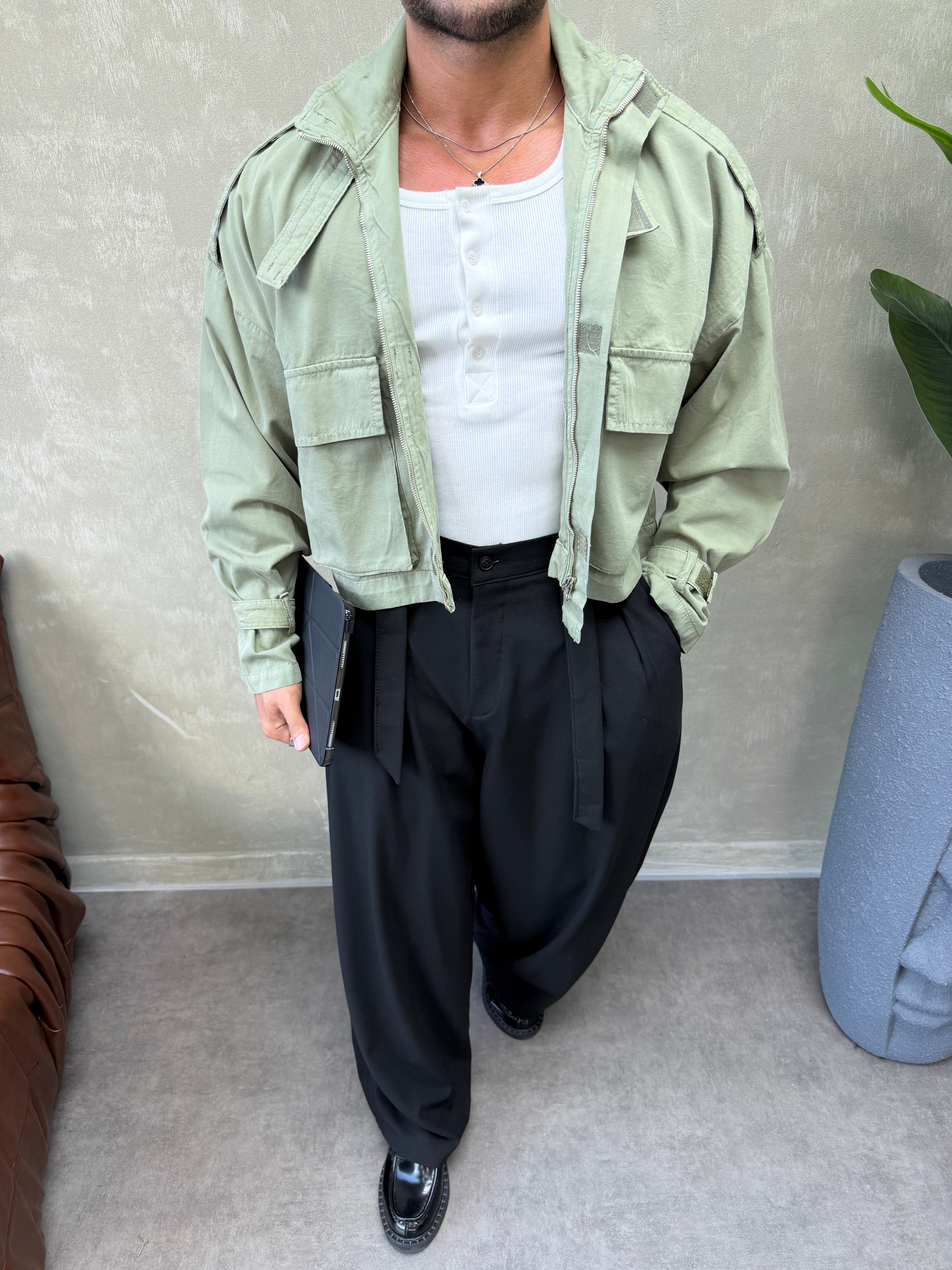 PREMIUM SERI ÖZEL KESIM OVERSIZE CEKET YEŞİL