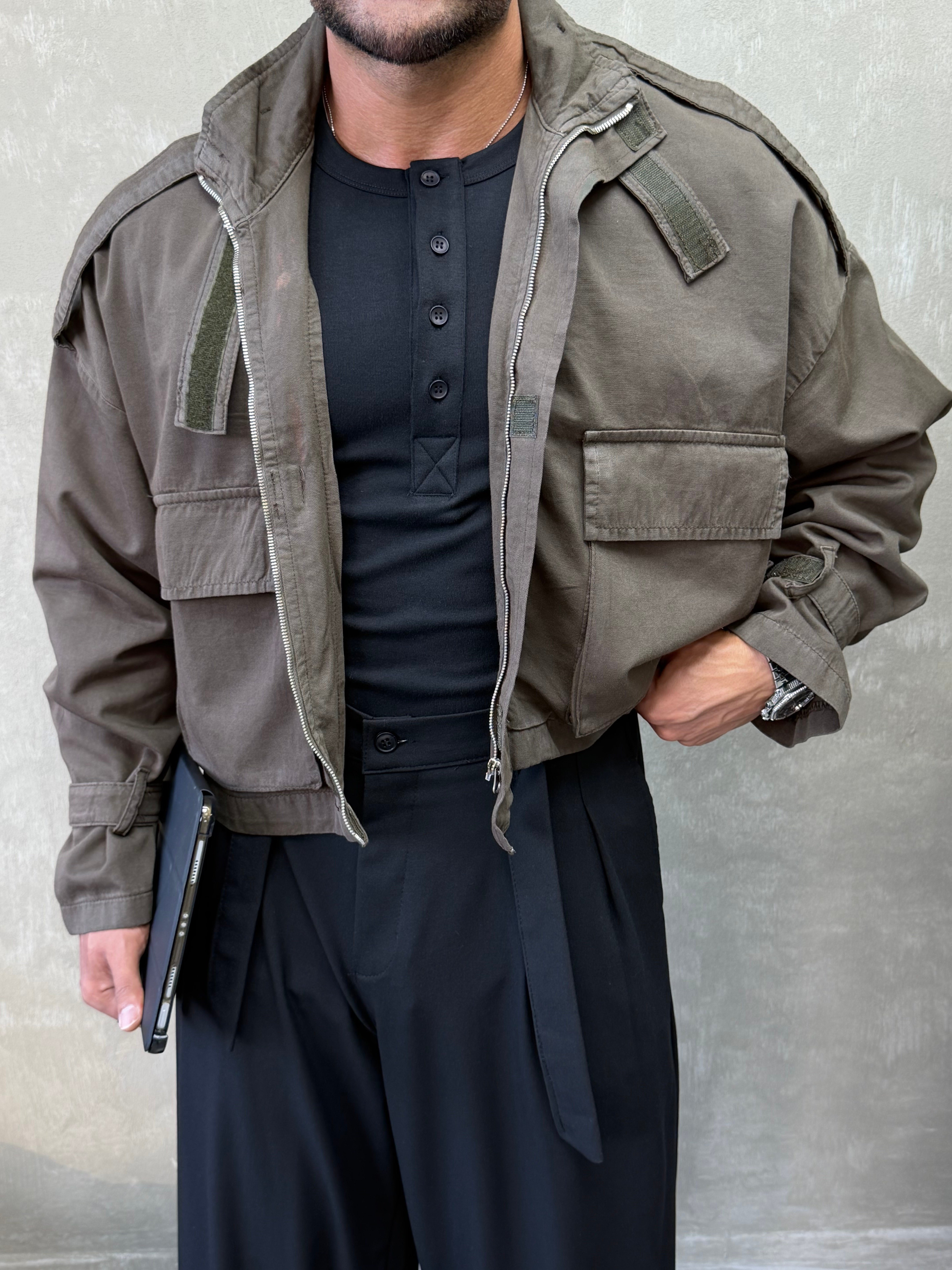 PREMIUM SERI ÖZEL KESIM OVERSIZE CEKET HAKİ
