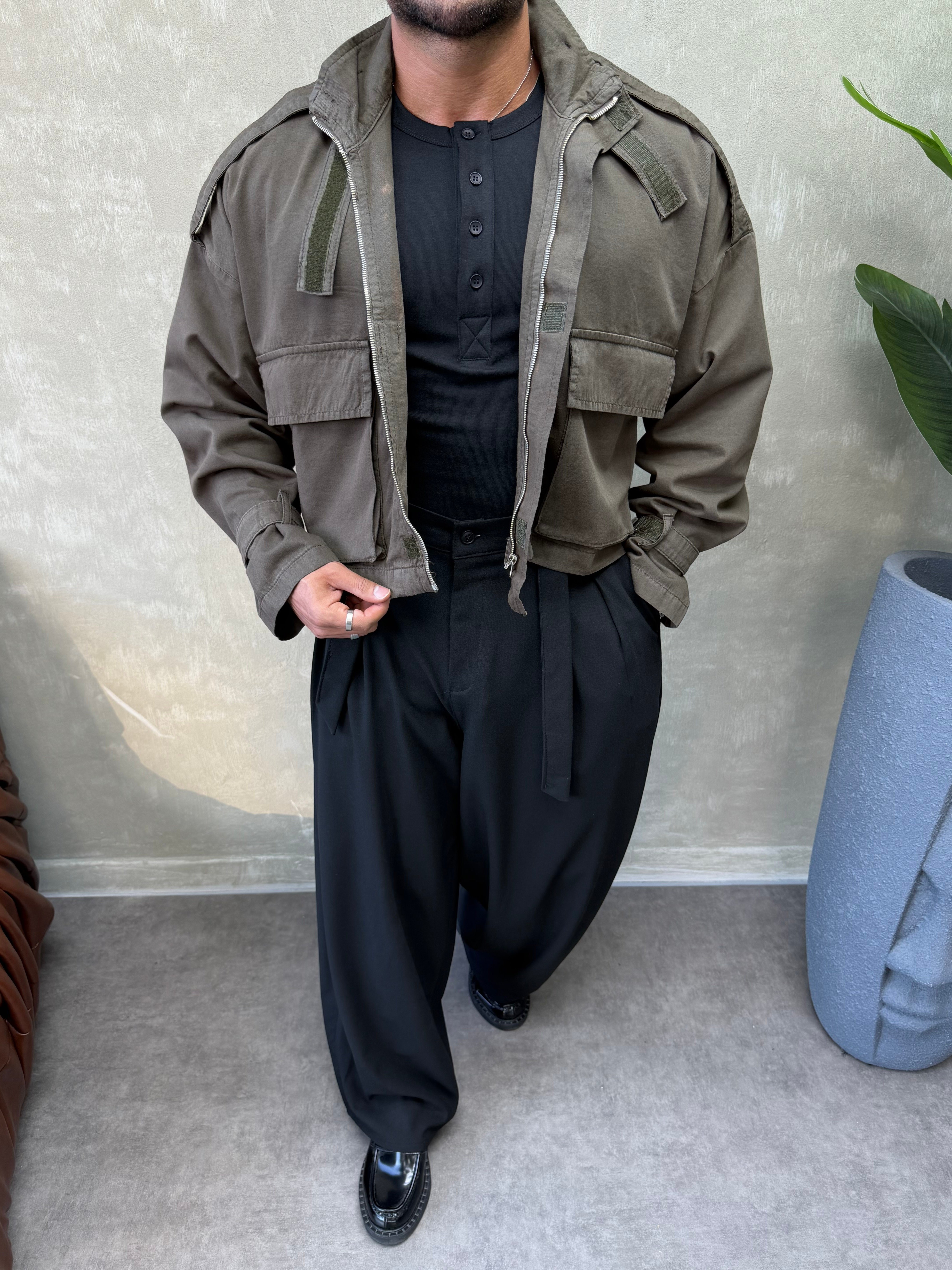 PREMIUM SERI ÖZEL KESIM OVERSIZE CEKET HAKİ