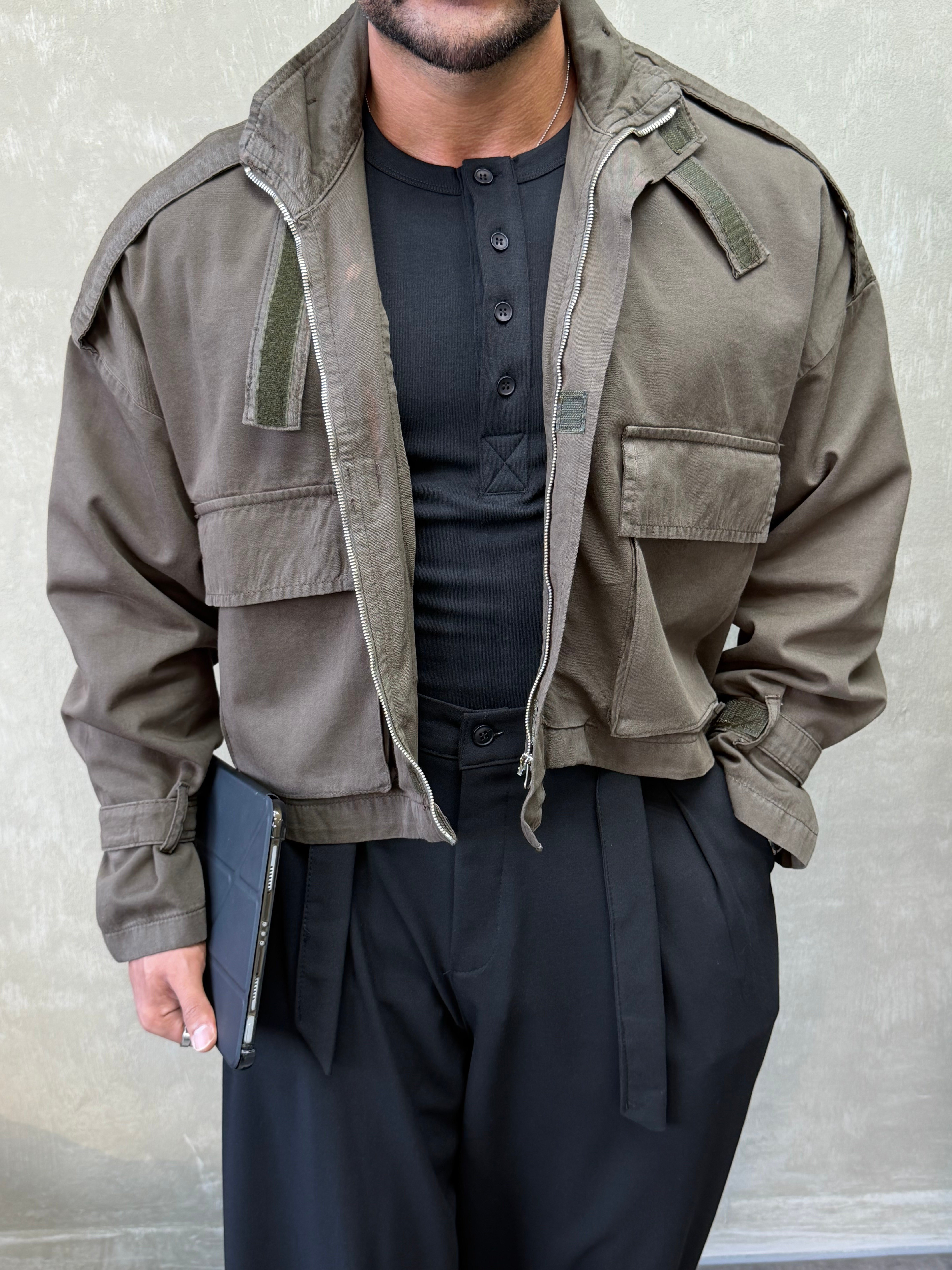 PREMIUM SERI ÖZEL KESIM OVERSIZE CEKET HAKİ