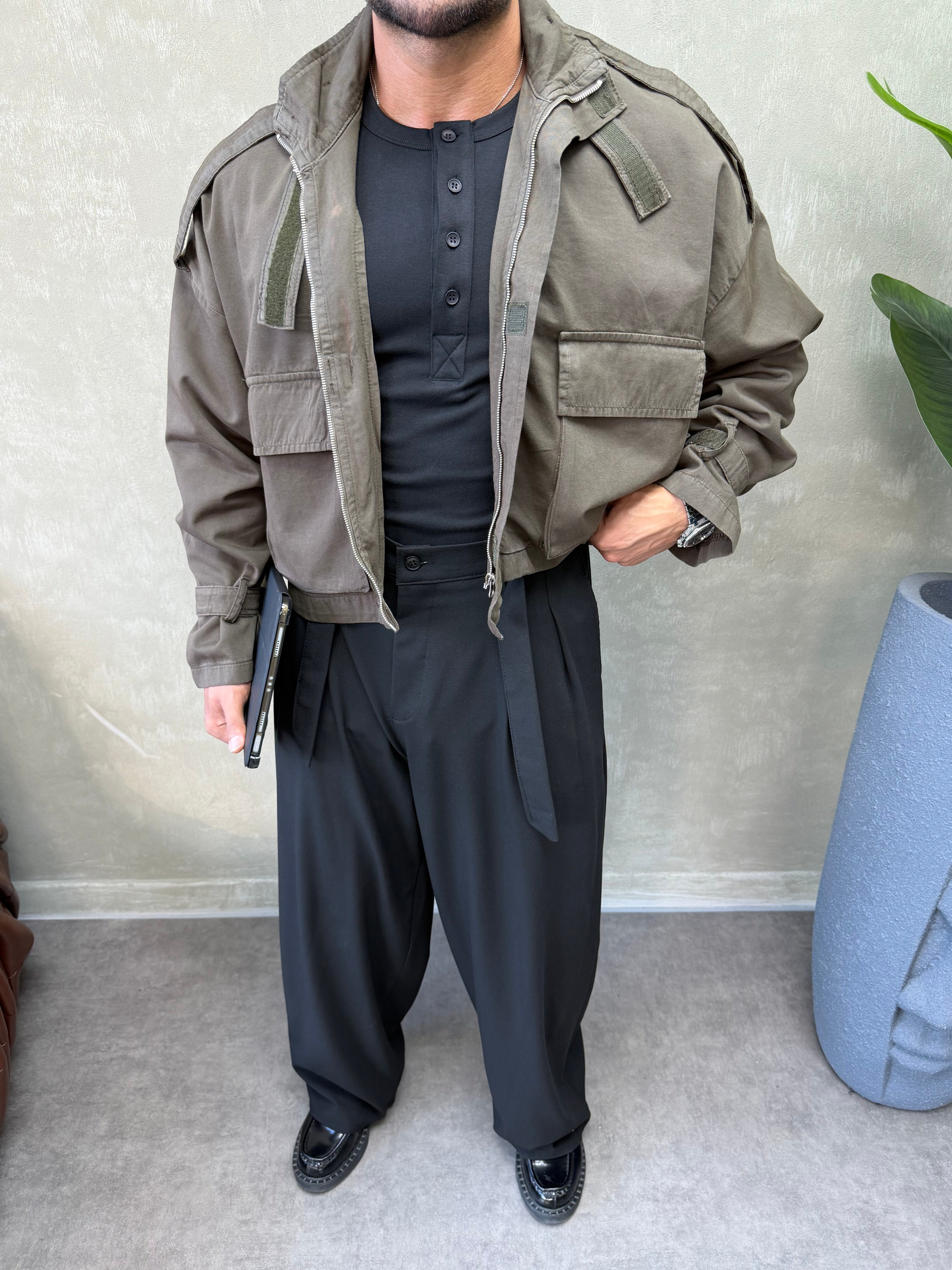 PREMIUM SERI ÖZEL KESIM OVERSIZE CEKET HAKİ