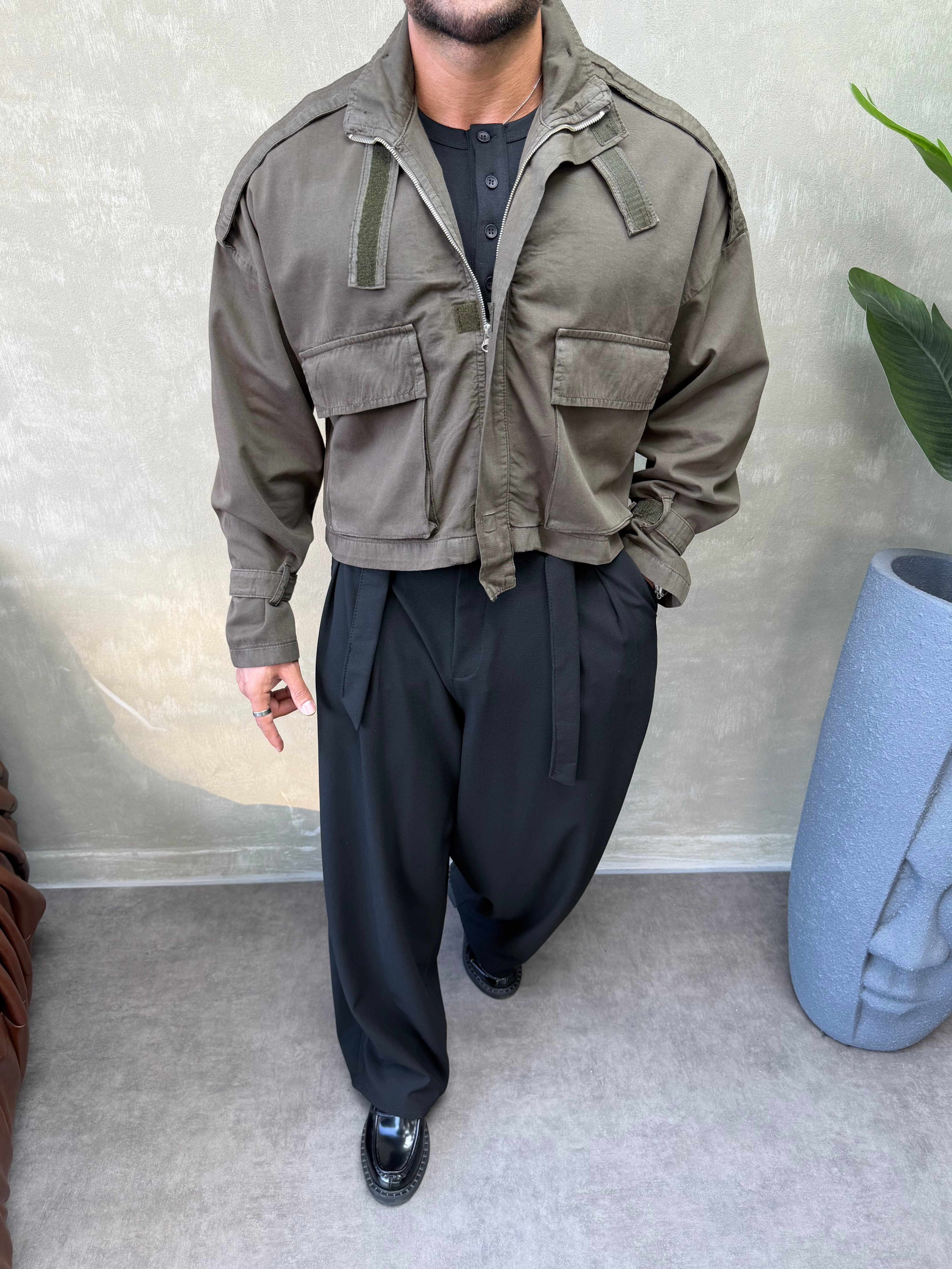 PREMIUM SERI ÖZEL KESIM OVERSIZE CEKET HAKİ