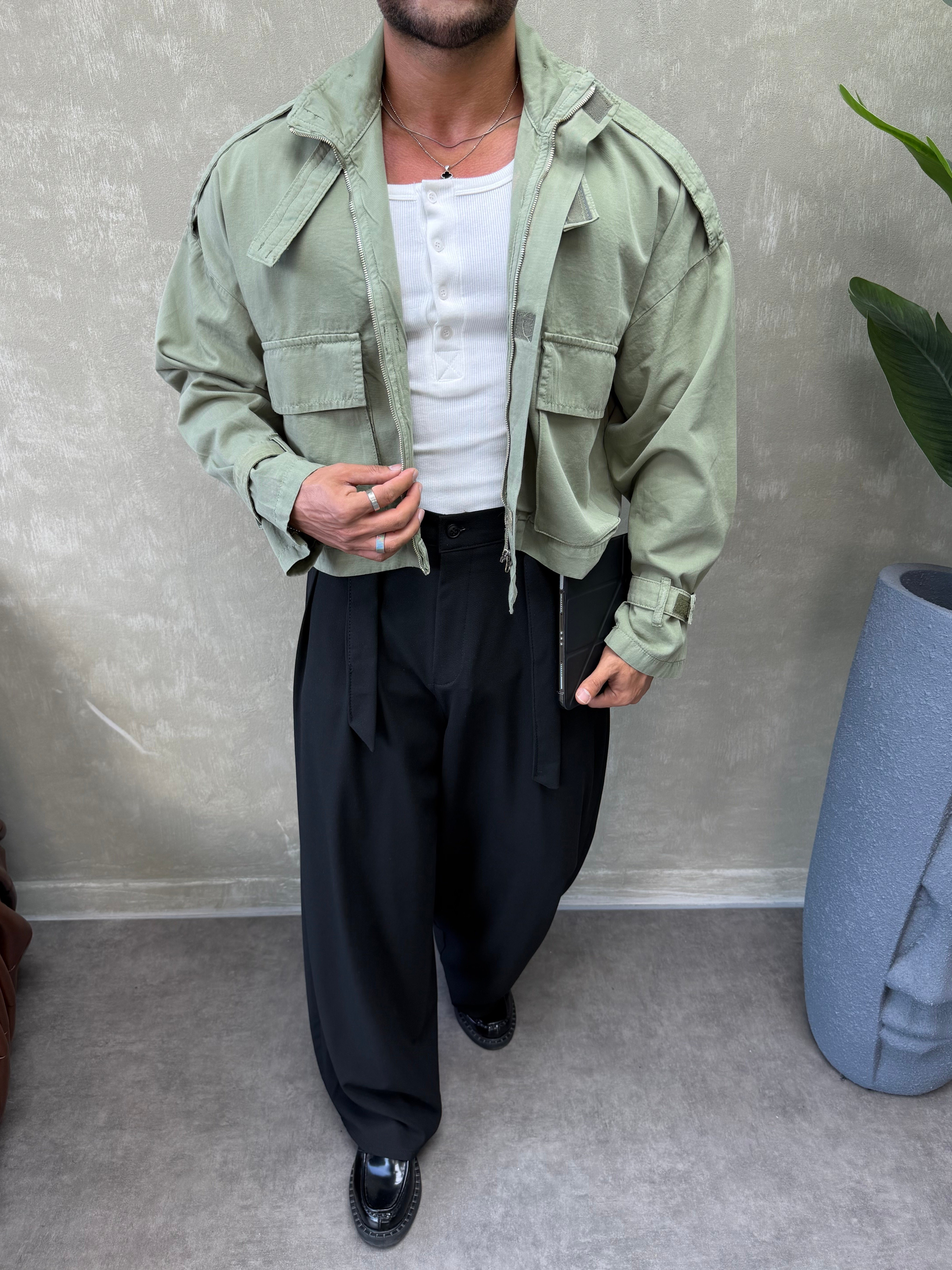 PREMIUM SERI ÖZEL KESIM OVERSIZE CEKET YEŞİL