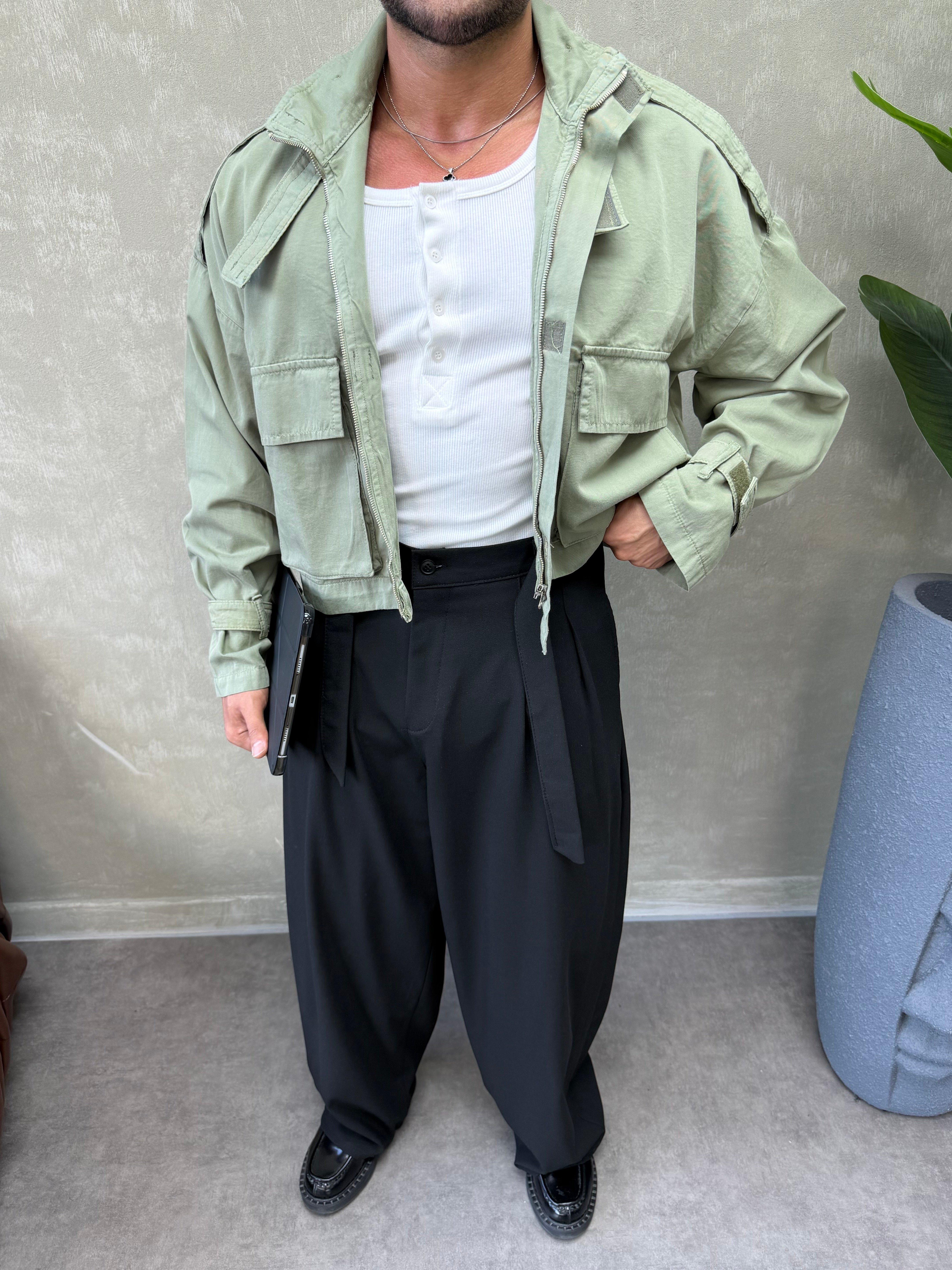 PREMIUM SERI ÖZEL KESIM OVERSIZE CEKET YEŞİL