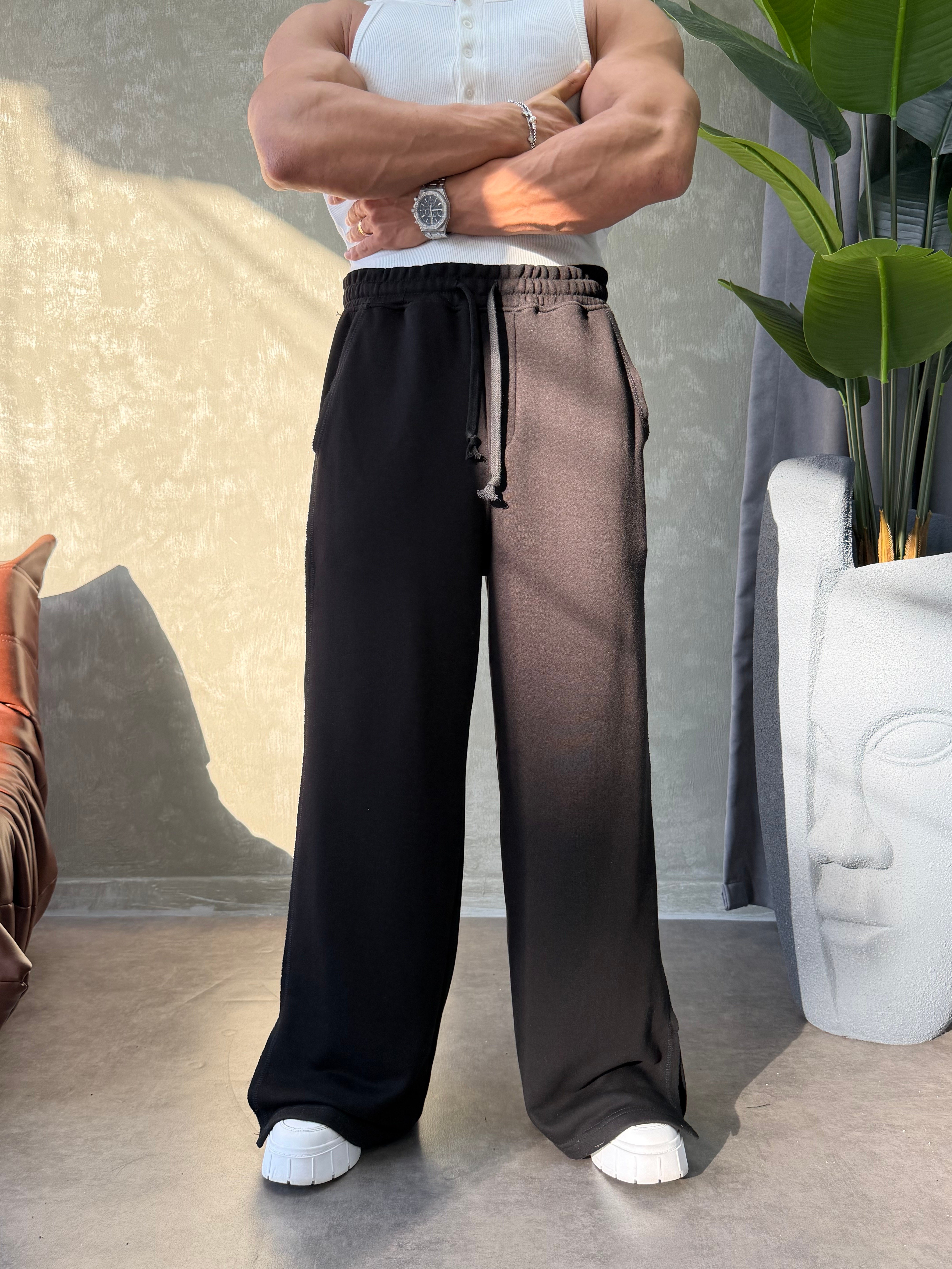 PREMIUM SERİ SUPER BAGGY YIRTMAÇLI EŞOFMAN SİYAH