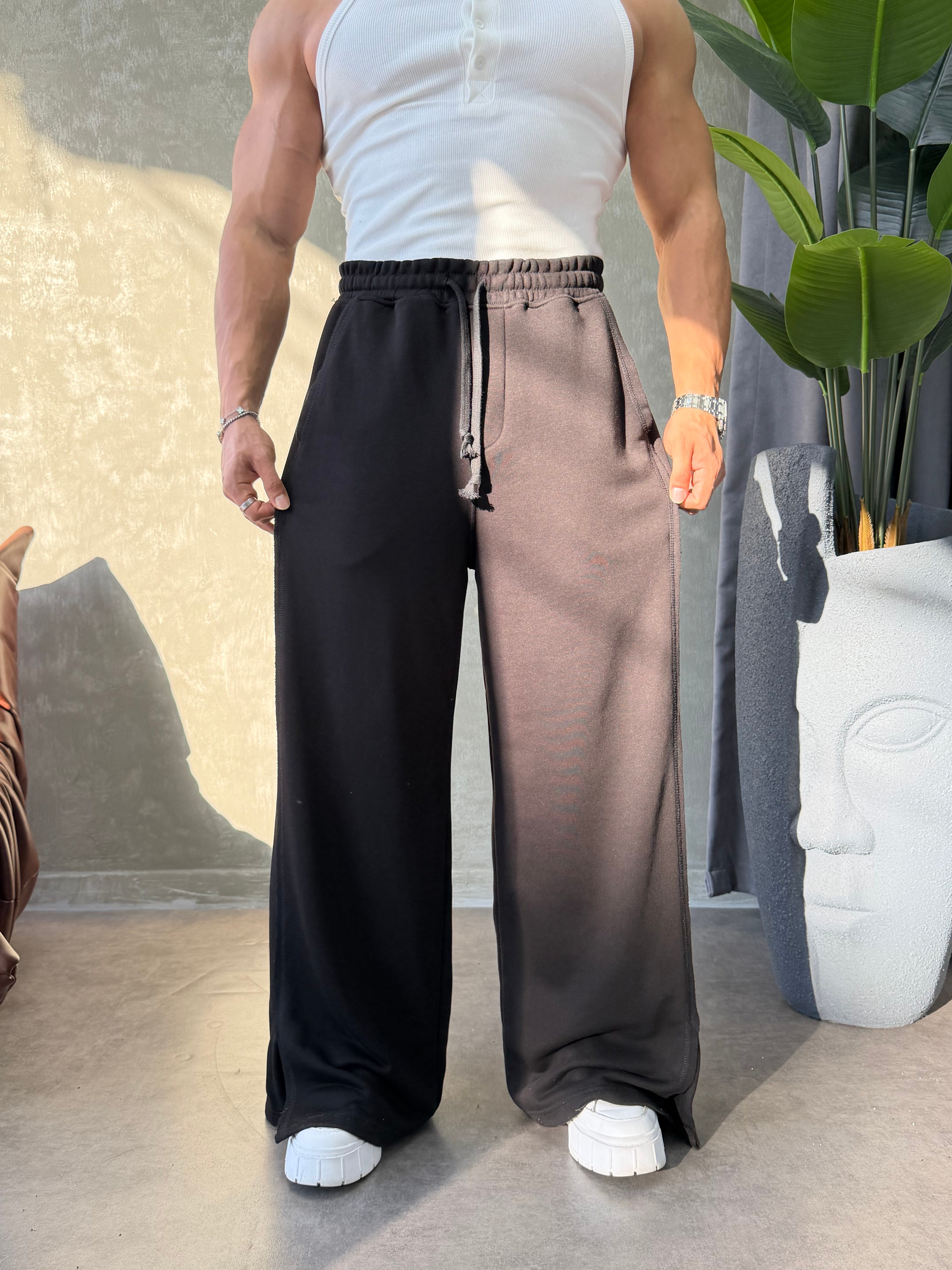 PREMIUM SERİ SUPER BAGGY YIRTMAÇLI EŞOFMAN SİYAH