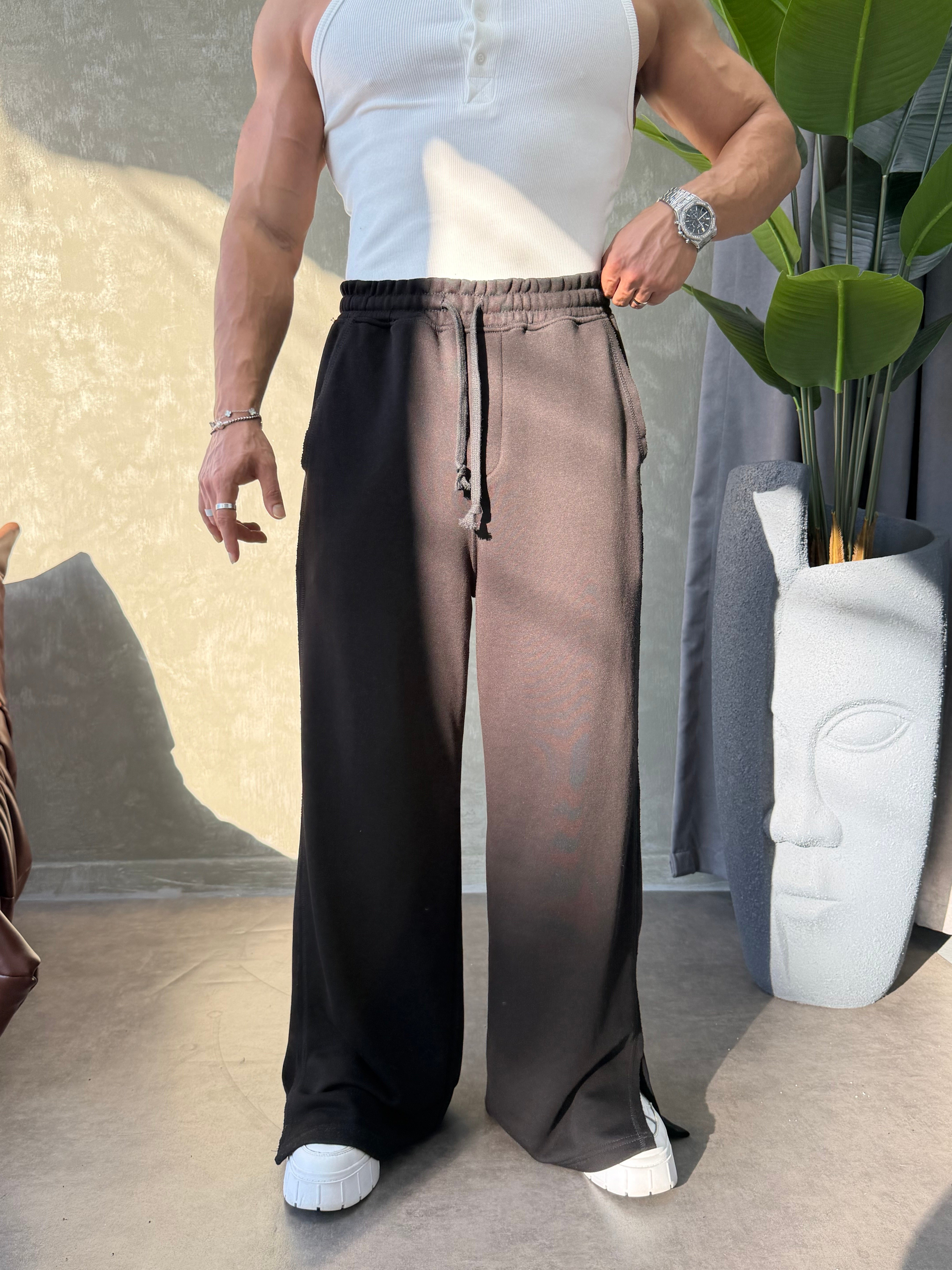 PREMIUM SERİ SUPER BAGGY YIRTMAÇLI EŞOFMAN SİYAH