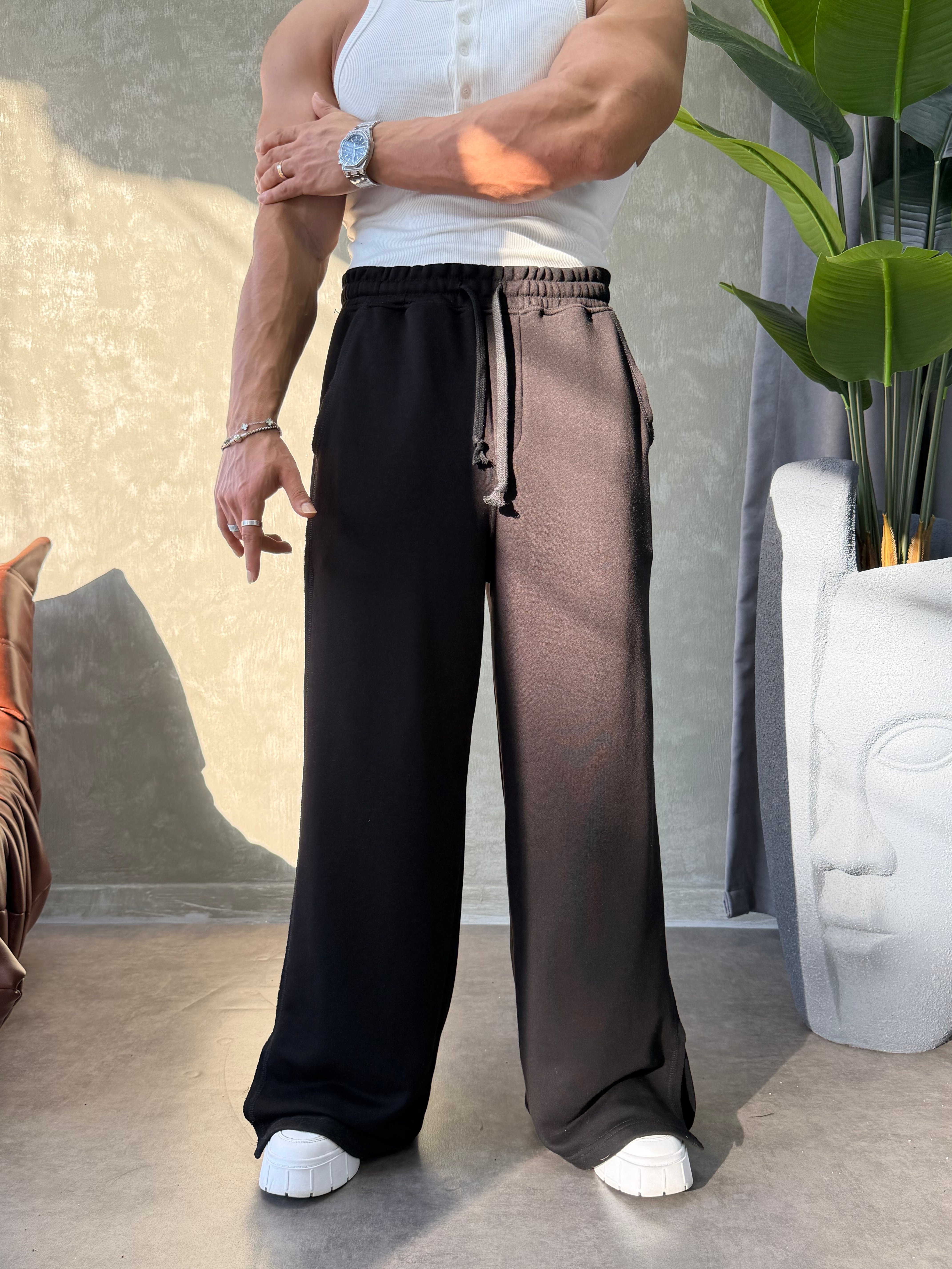 PREMIUM SERİ SUPER BAGGY YIRTMAÇLI EŞOFMAN SİYAH