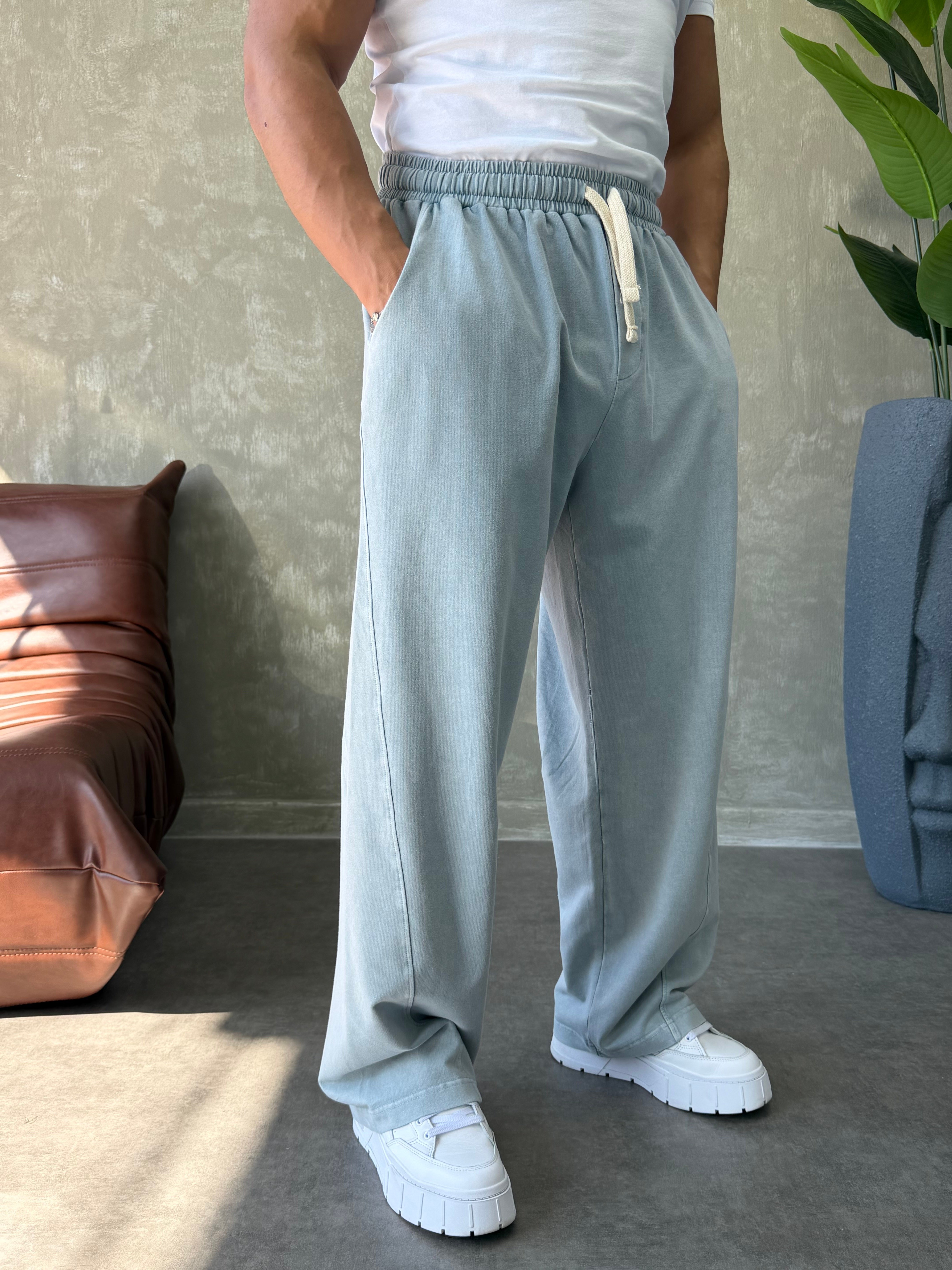 YIKAMALI BAGGY EŞOFMAN ALTI BUZ GRİ