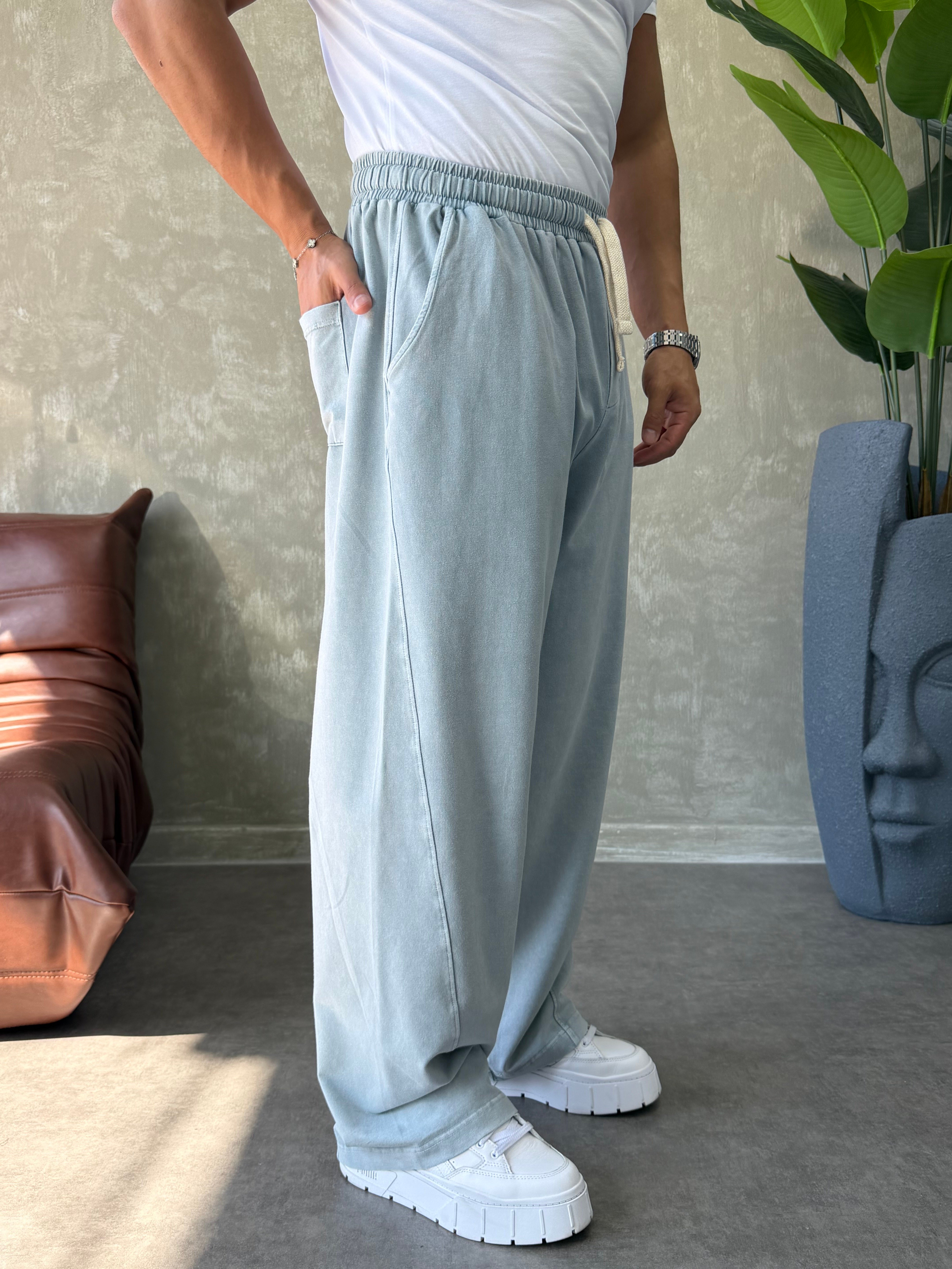 YIKAMALI BAGGY EŞOFMAN ALTI BUZ GRİ