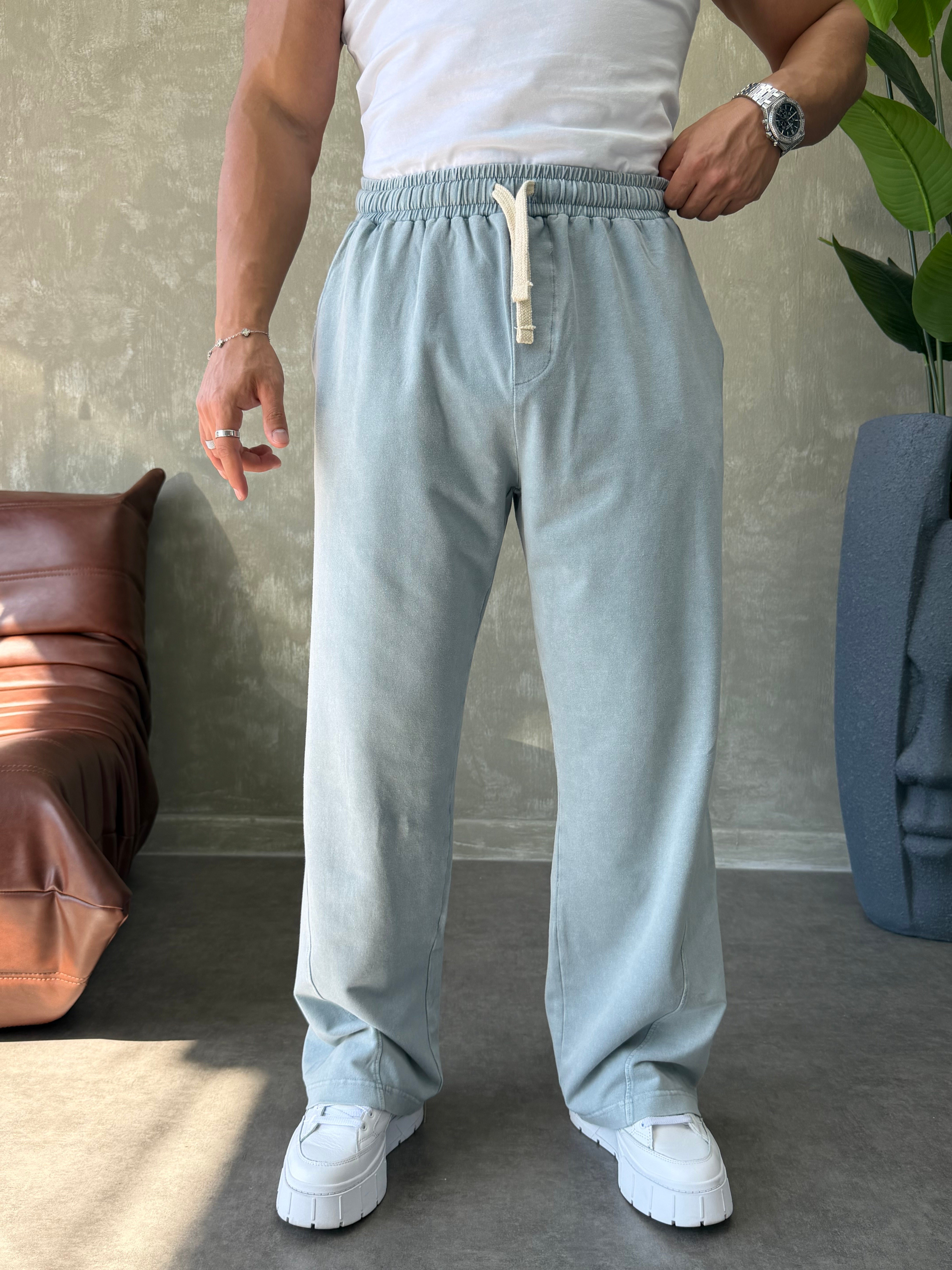 YIKAMALI BAGGY EŞOFMAN ALTI BUZ GRİ