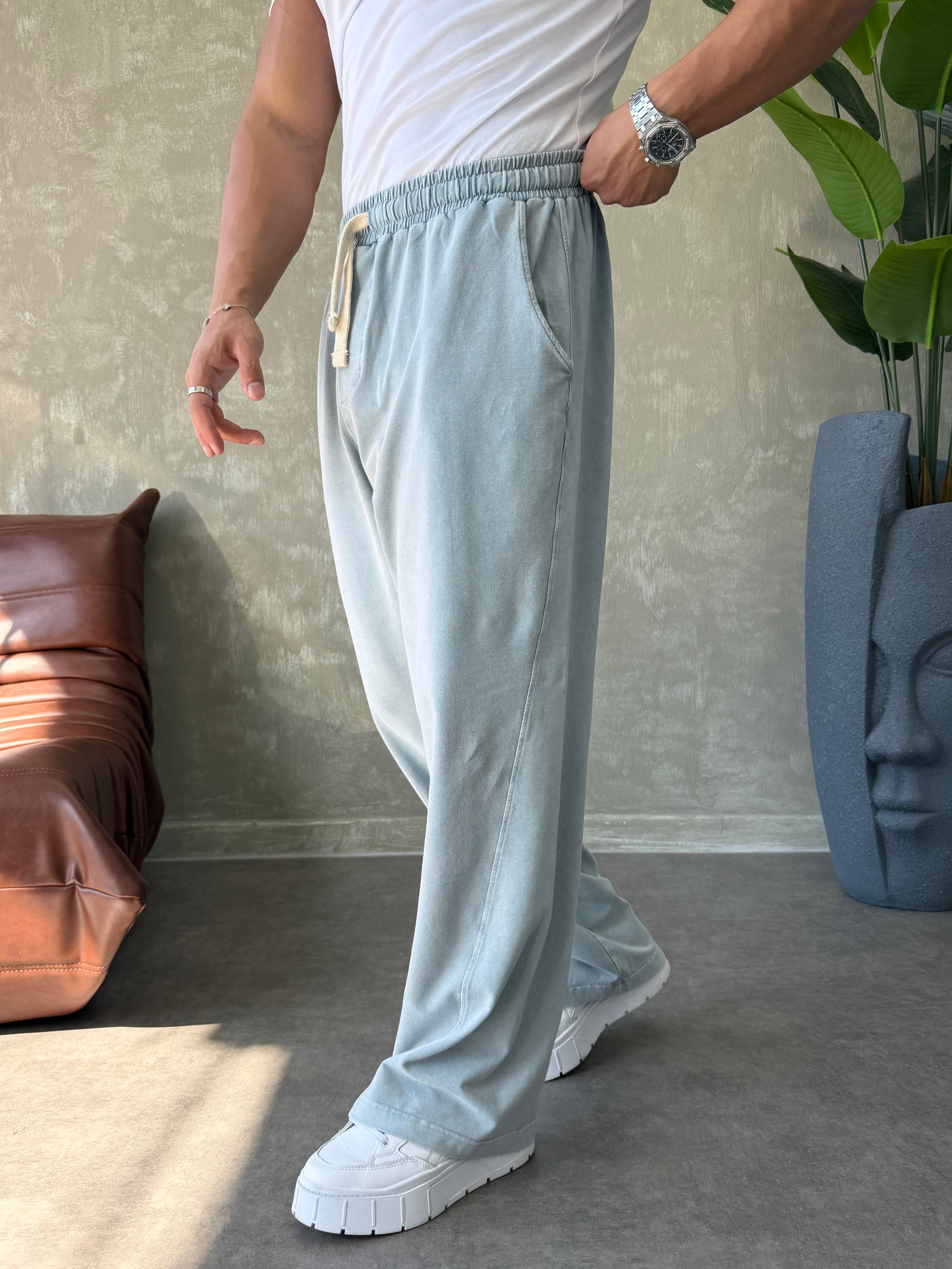 YIKAMALI BAGGY EŞOFMAN ALTI BUZ GRİ