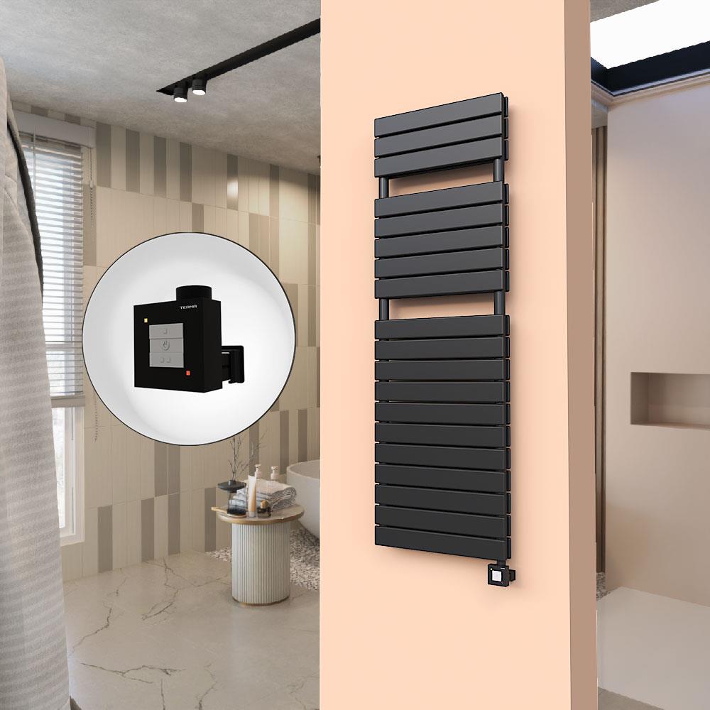 20H Elektrikli Havlupan 500x1550 Mat Siyah Ktx1 1000 Watt