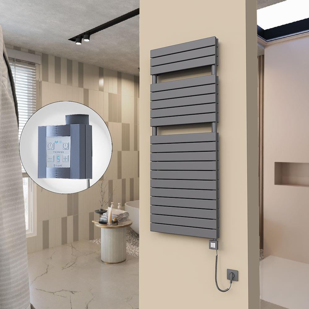 20H Elektrikli Havlupan 600x1550 Antrasit Ktx4 1000 Watt Spiral Kablolu