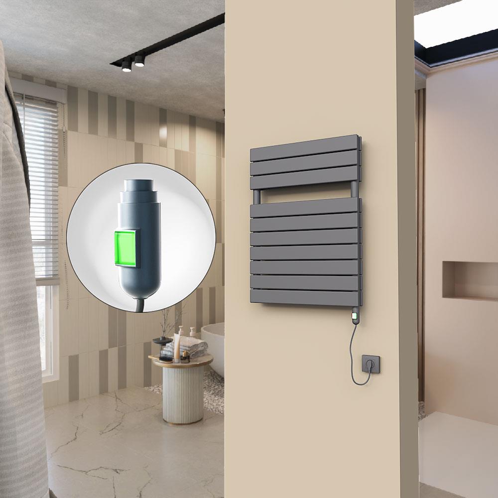 20H Elektrikli Havlupan 600x810 Antrasit (On/Off Düğmeli) 900 W