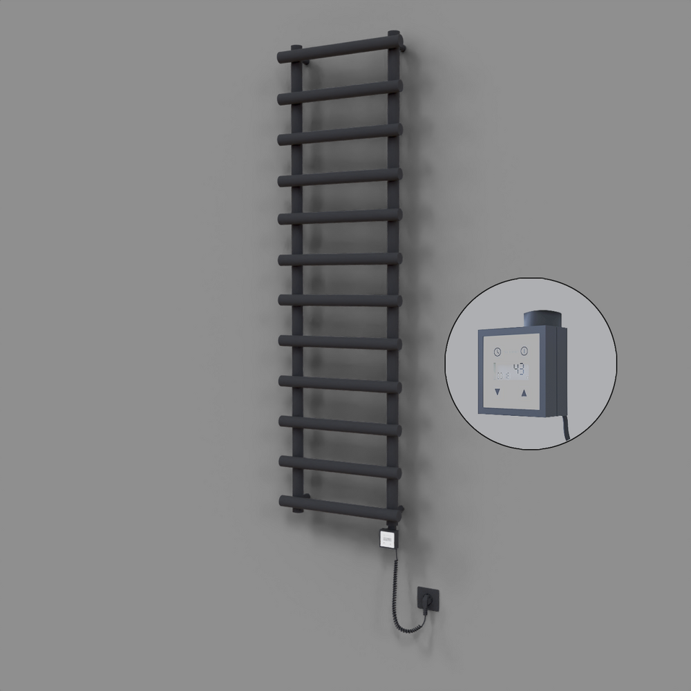 Amazon Dekoratif Elektrikli Havlupan 500x1750 Koyu Antrasit (KTX3 Termostat) 1000W Spiral Kablolu