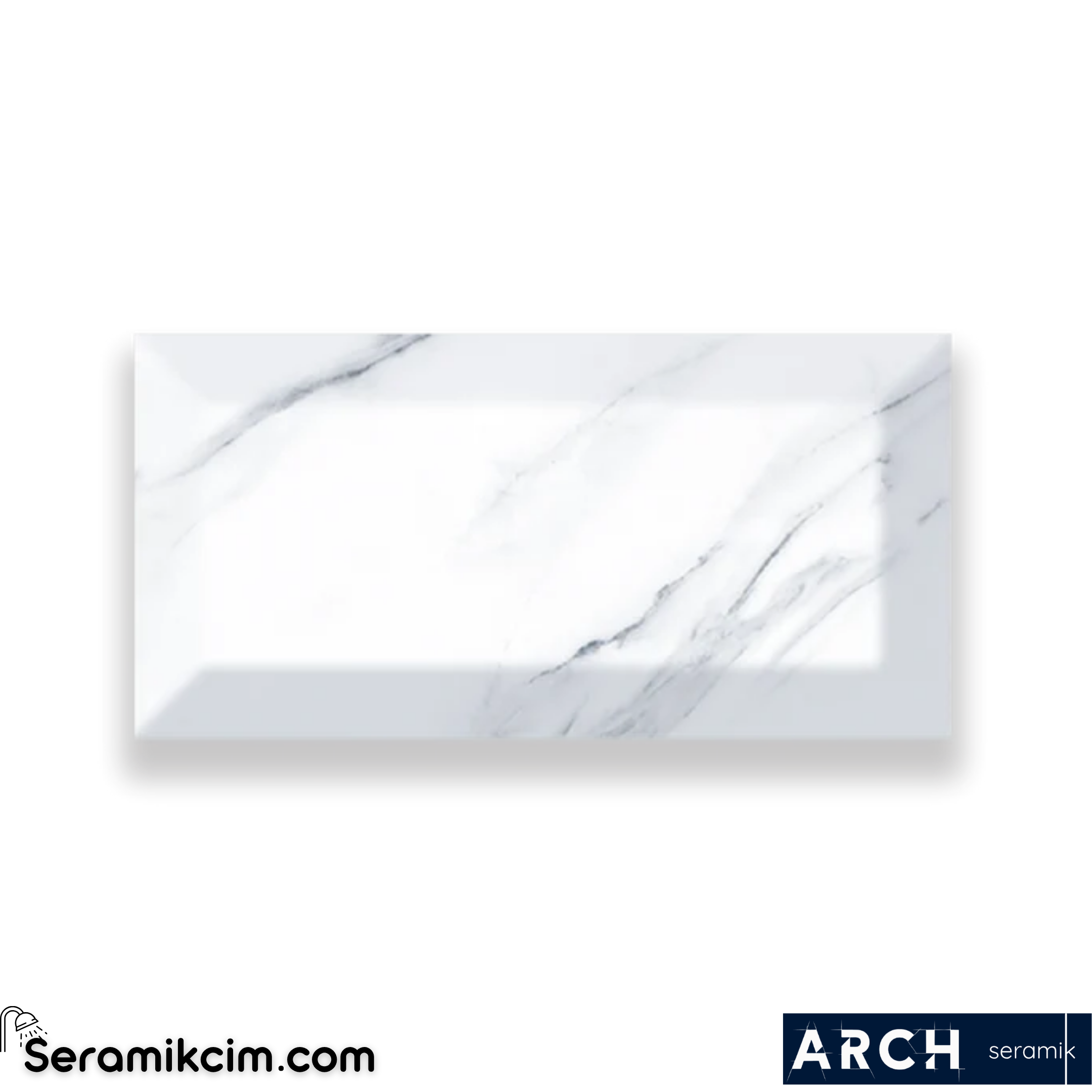Arch Seramik 10x20 cm Carrara Metro Glossy