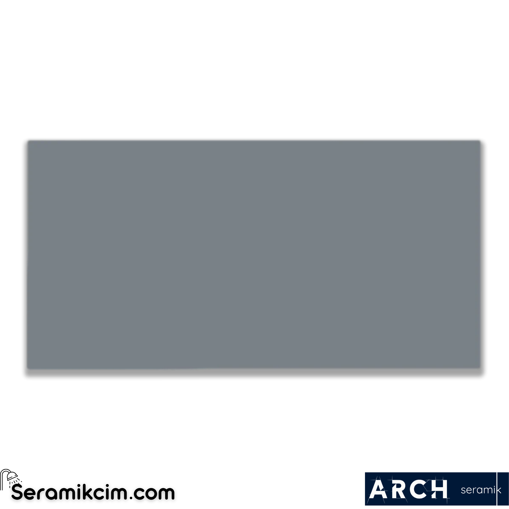 Arch Seramik 10x20 cm Grey Flat Matt