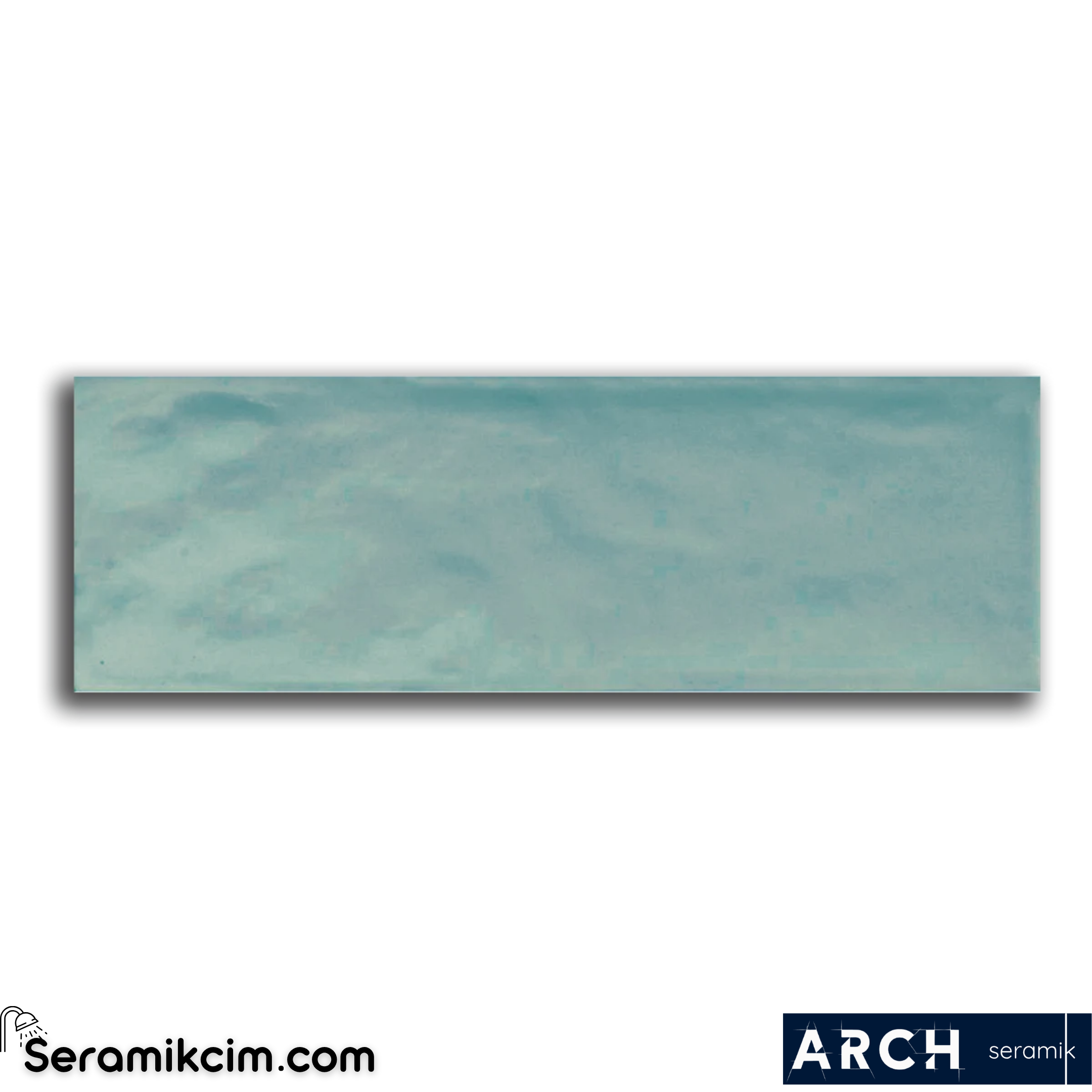 Arch Seramik 10x30 cm Aqua Bumpy Glossy