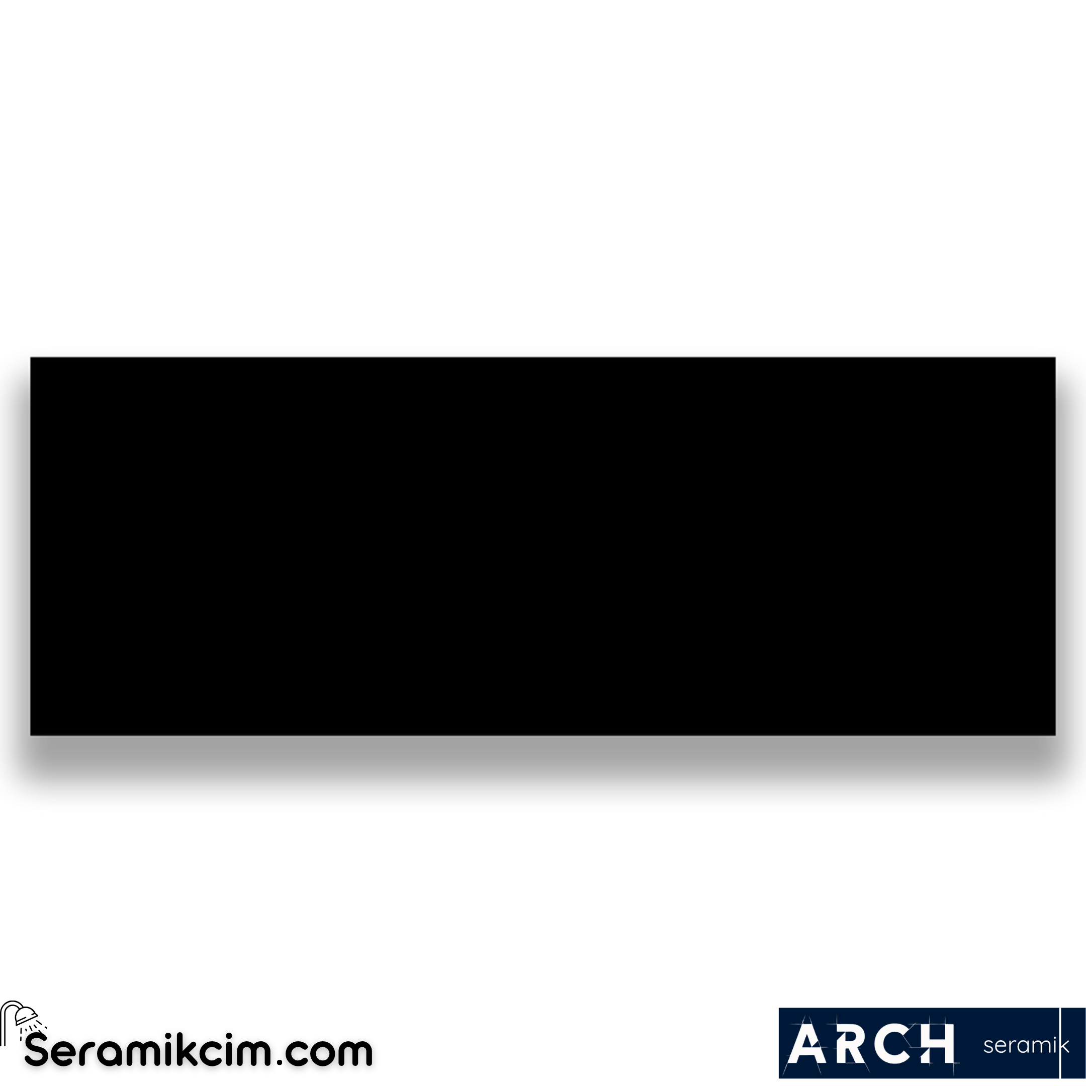 Arch Seramik 10x30 cm Black Flat Matt