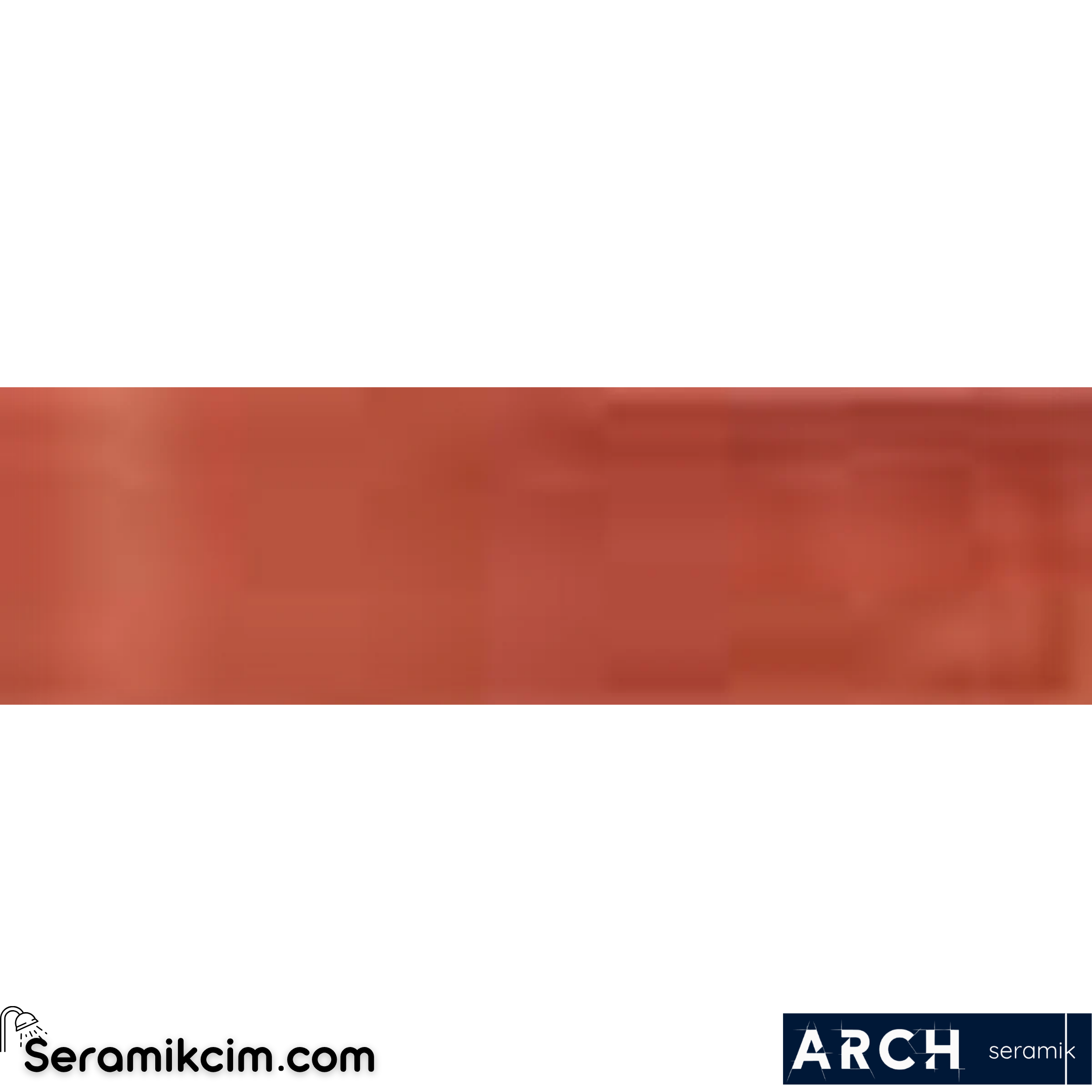 Arch Seramik 10x30 cm Orange Bumpy Glossy