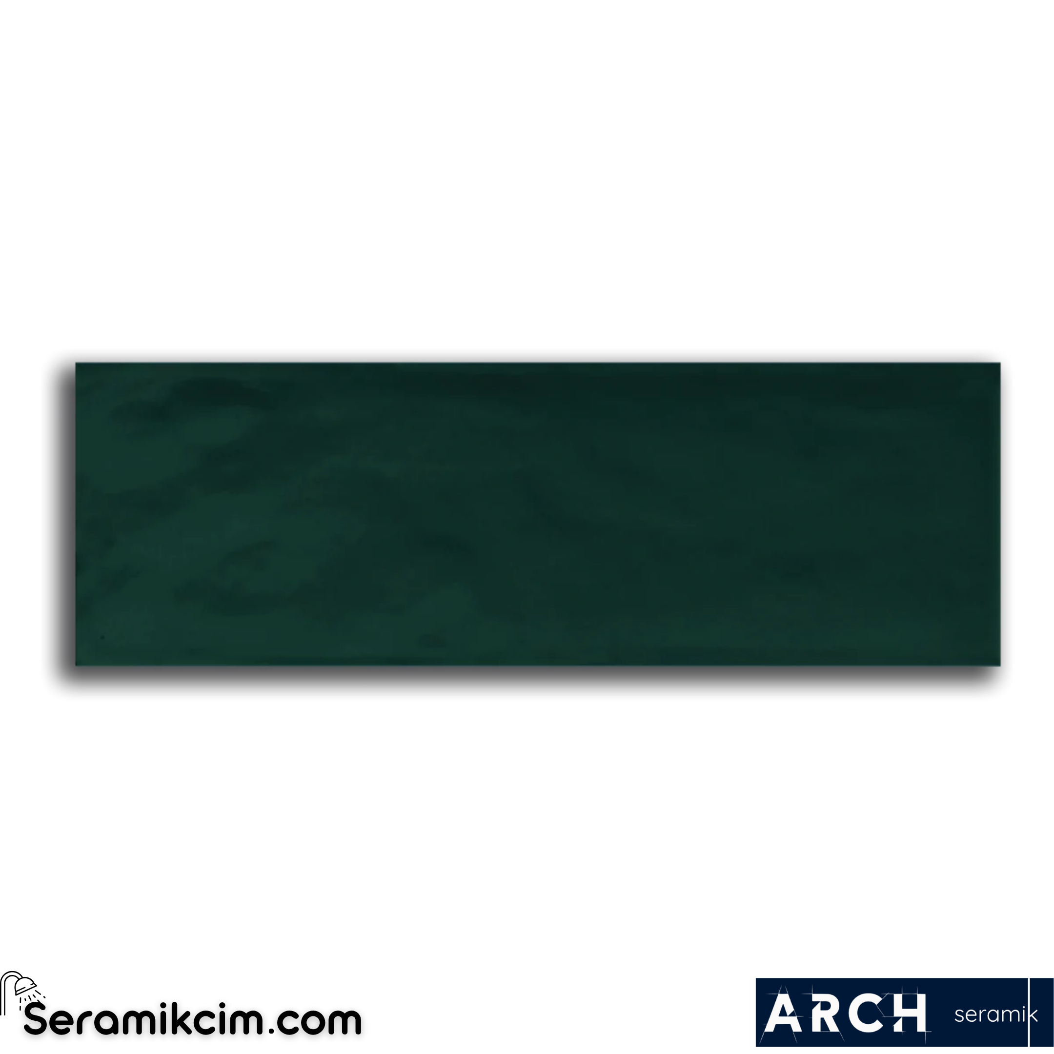 Arch Seramik 10x30 cm Verde Bumpy Glossy