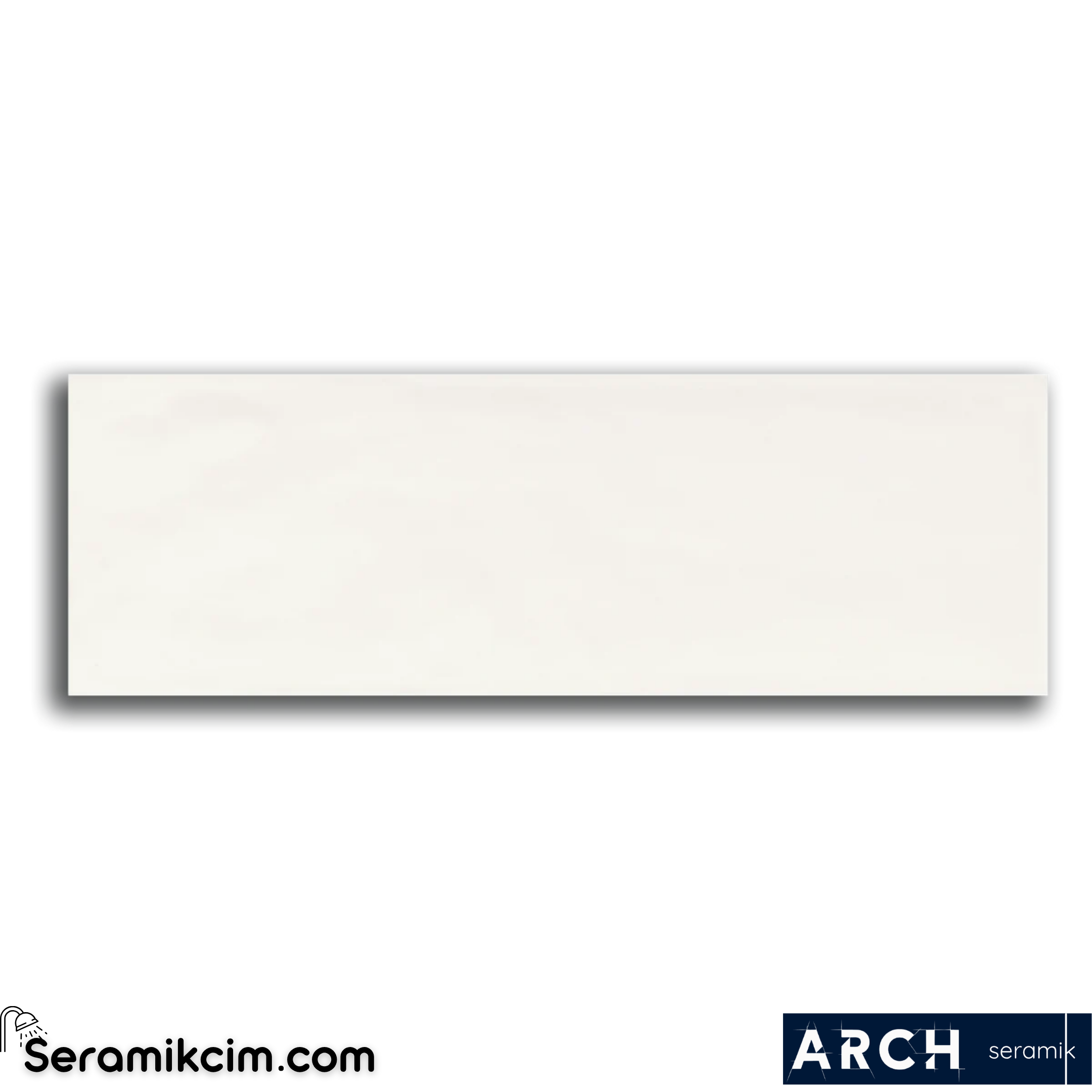 Arch Seramik 10x30 cm White Bumpy Matt