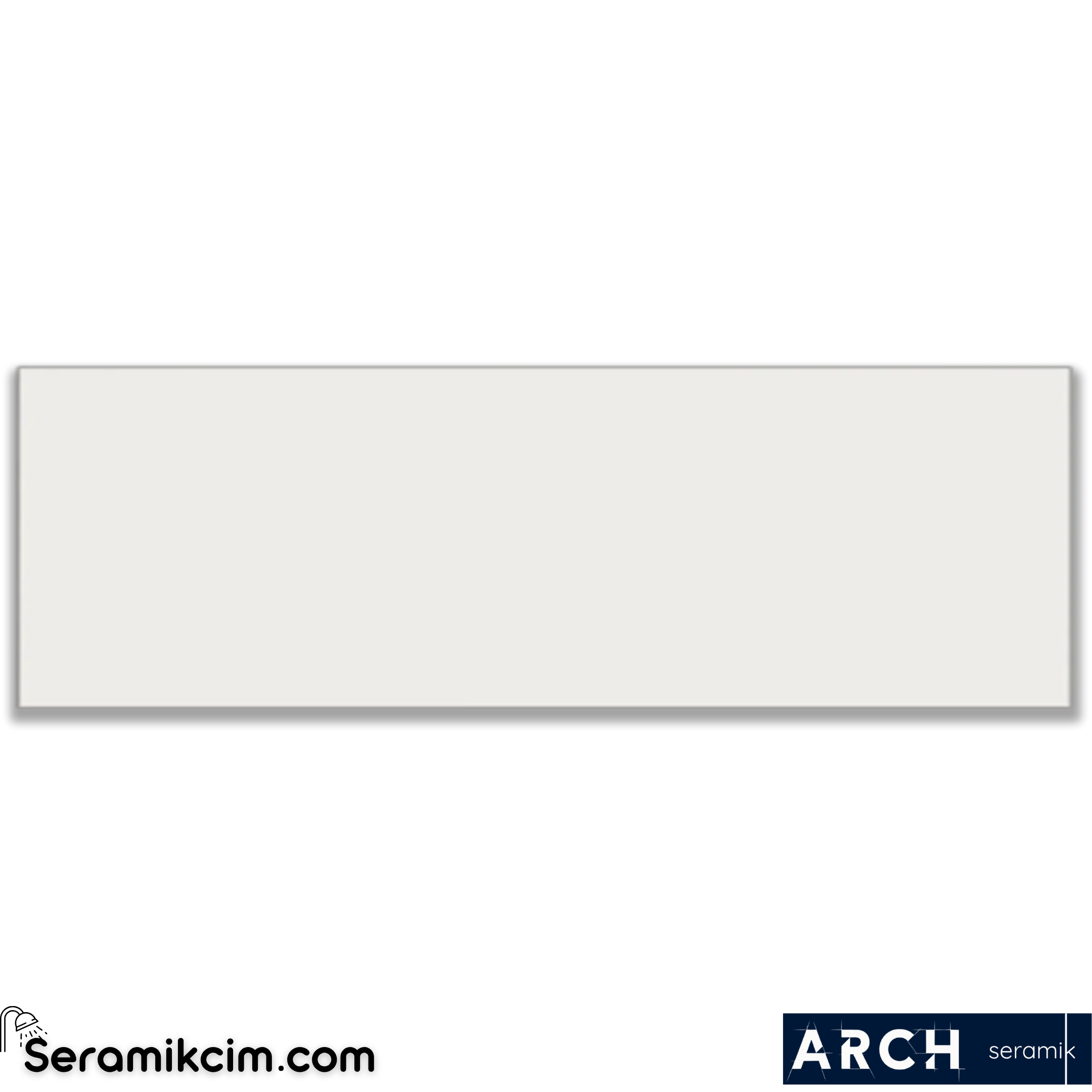 Arch Seramik 10x40 cm White Flat Glossy