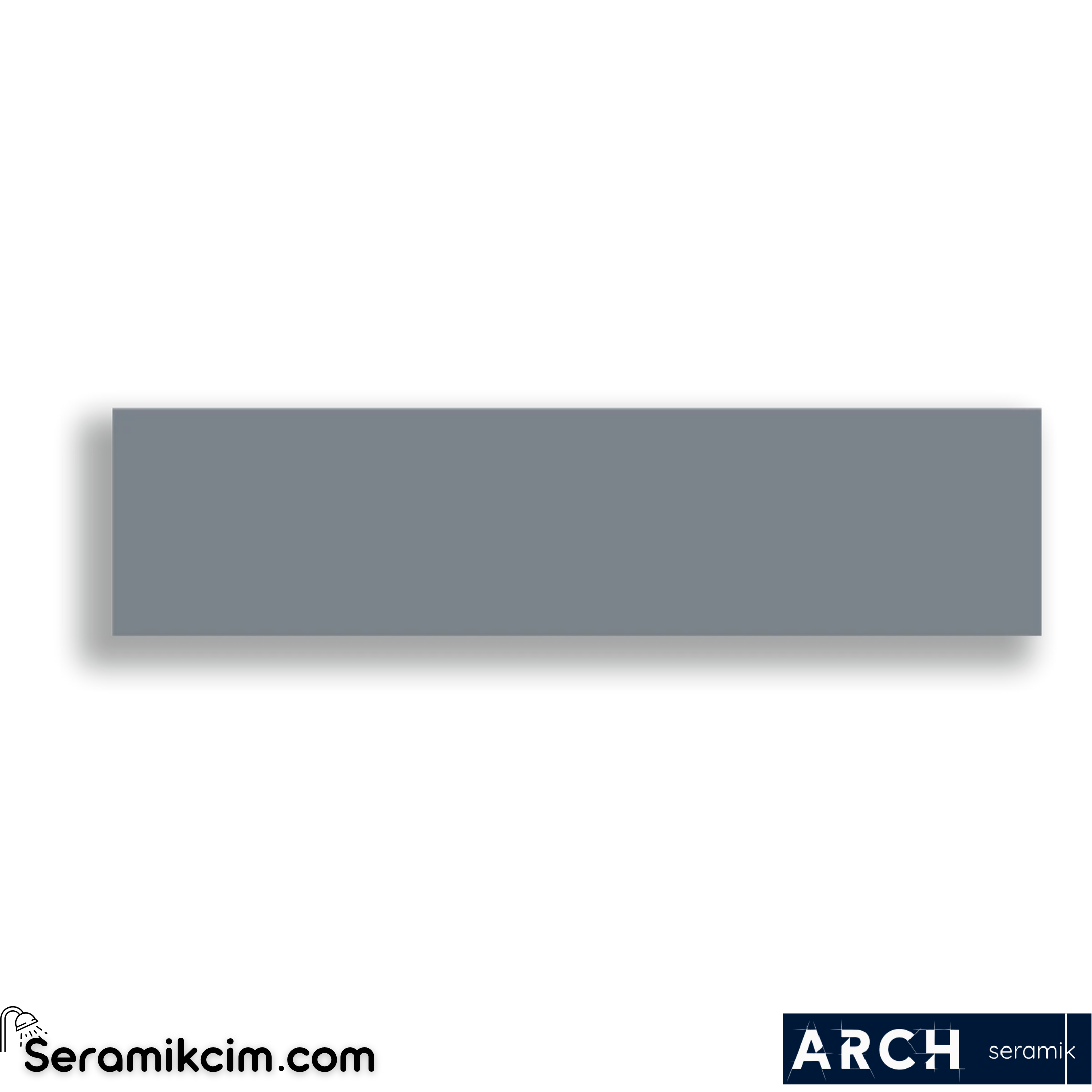 Arch Seramik 7,5x30 cm Grey Flat Matt