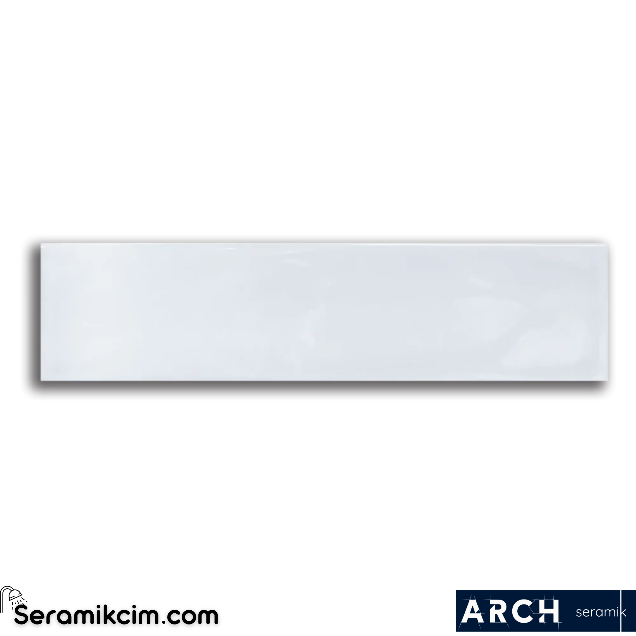 Arch Seramik 7,5x30 cm White Bumpy Matt