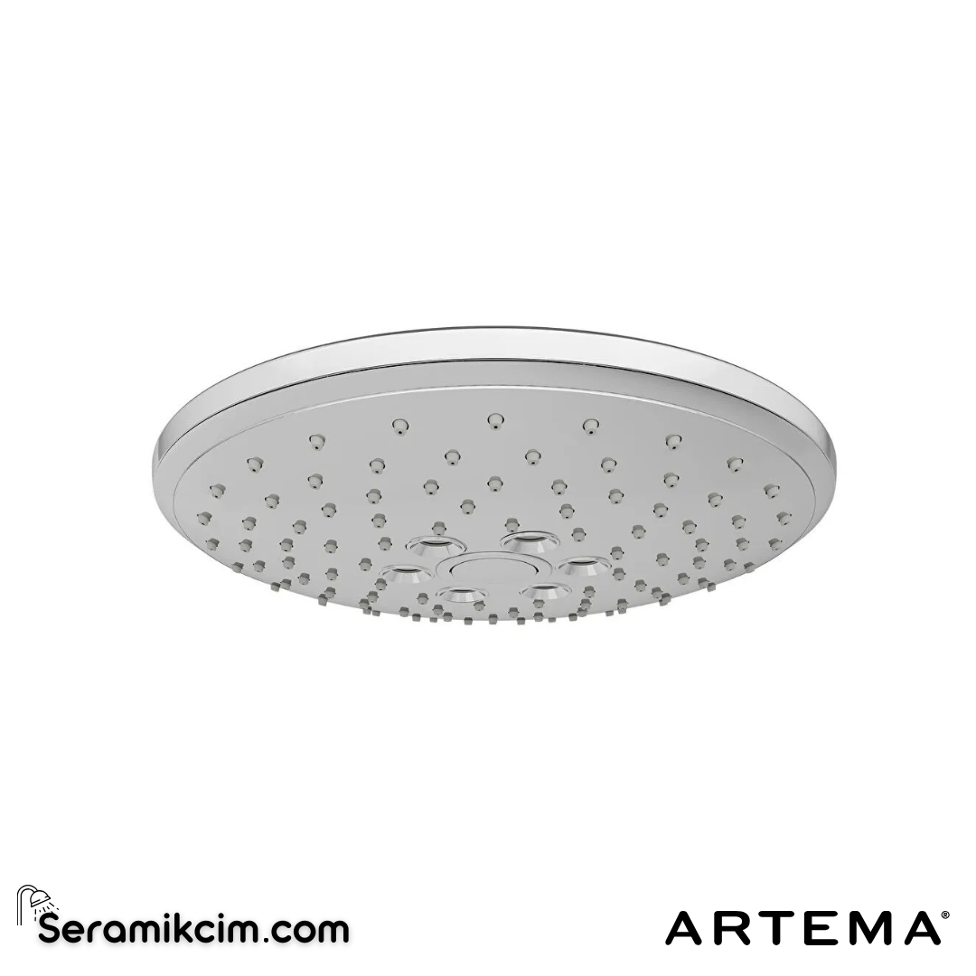 Artema Aquaheat Aquacontrol Round Ankastre Termostatik Duş Seti (Bliss 2F, Bliss 3F) (A42718, A42806, A45742, A45652, A45736STA, A43126) Krom A49293 - A49293