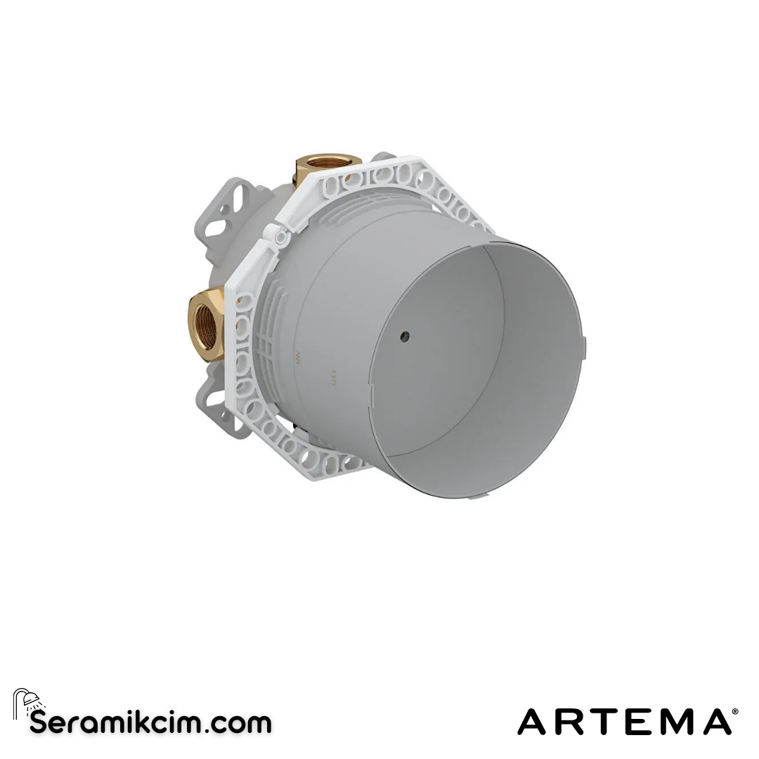 Artema Aquaheat Aquacontrol Round Ankastre Termostatik Duş Seti (Bliss 2F, Bliss 3F) (A42718, A42806, A45742, A45652, A45736STA, A43126) Krom A49293 - A49293