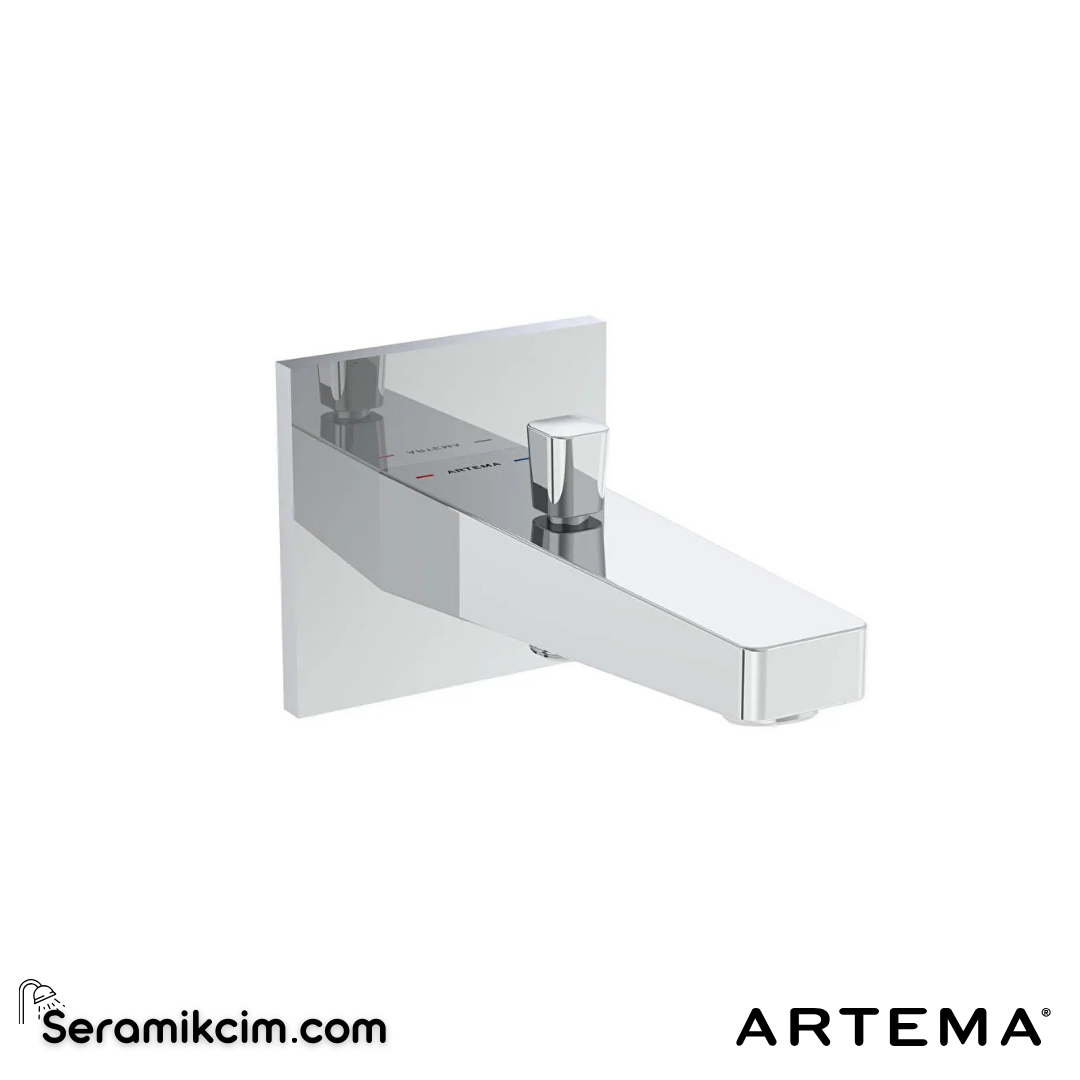 Artema Aquaheat Aquacontrol Square Ankastre Termostatik Duş Seti (Bliss 2F, Bliss 3F) (A42746, A42806, A45792, A45652, A45736STA, A43131) Krom A49294 - A49294