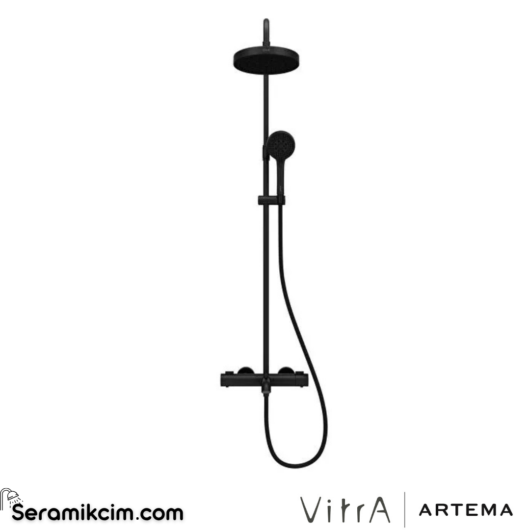 Artema Base Round 200 B Duş Sistemi Mat Siyah A4730336