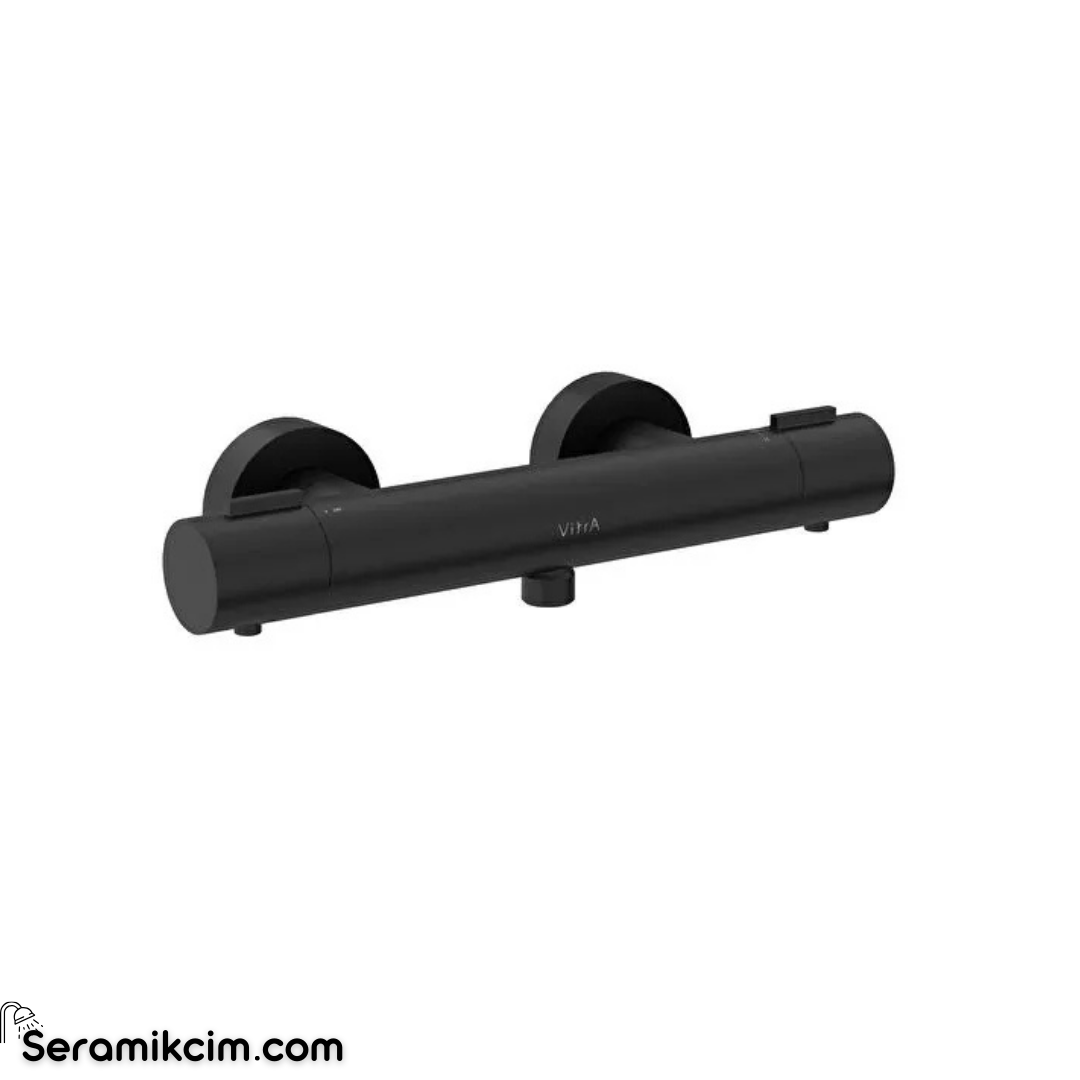 Artema Base Round Termostatik Duş Bataryası Mat Siyah A4729936