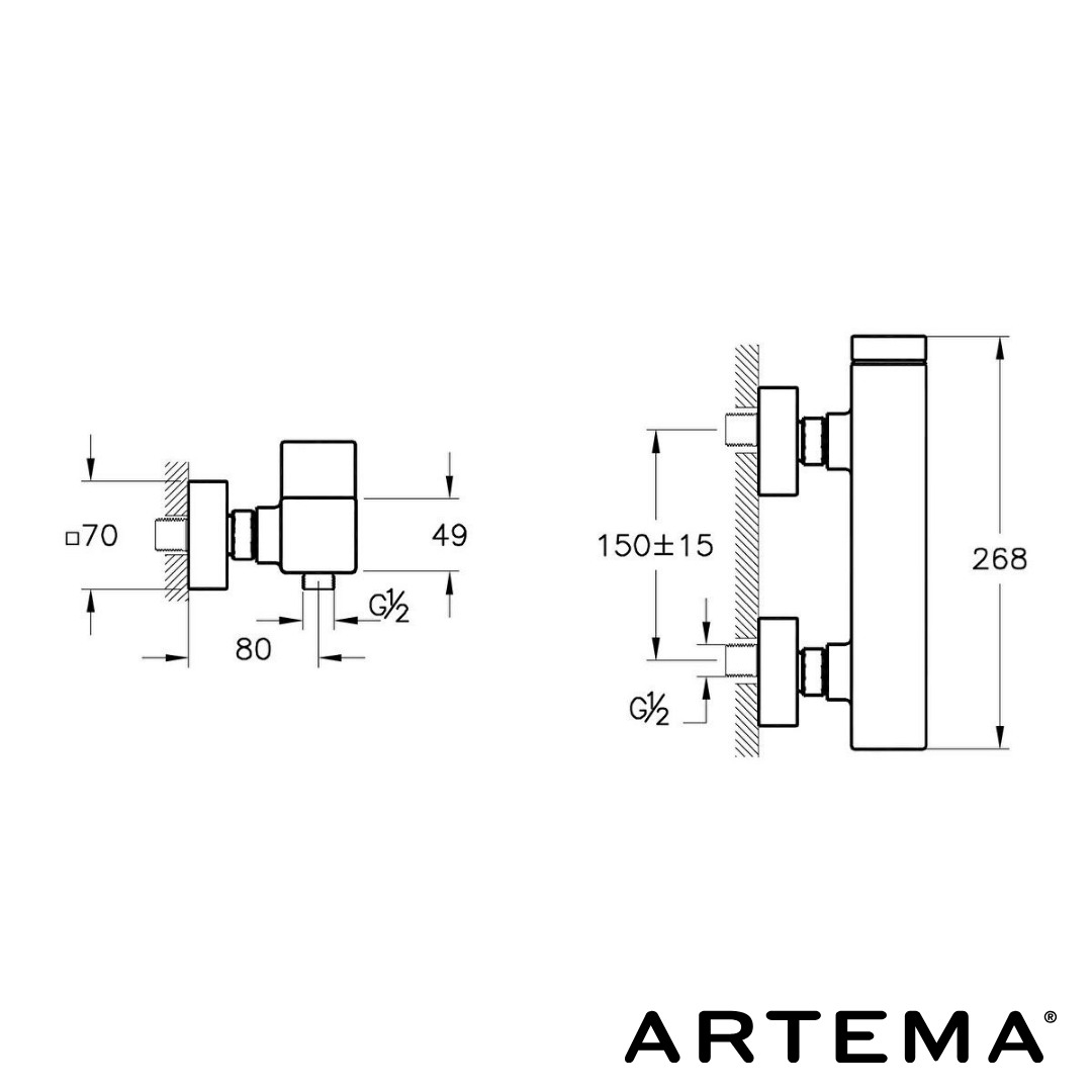 Artema Brava Duş Bataryası A42614