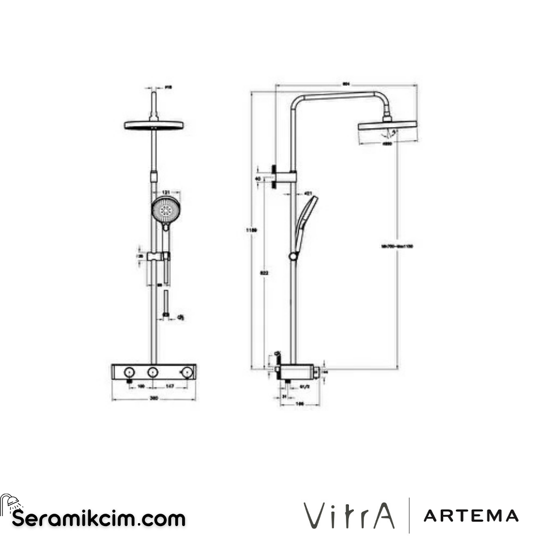 Artema Core Round 250 Duş Sistemi Parlak Altın A4731174