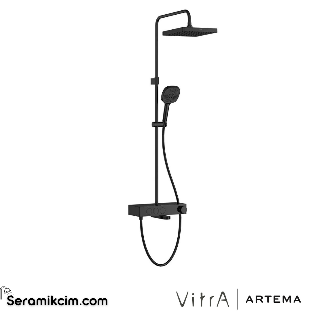 Artema Core Square 250 B Duş Sistemi Parlak Siyah A4731039